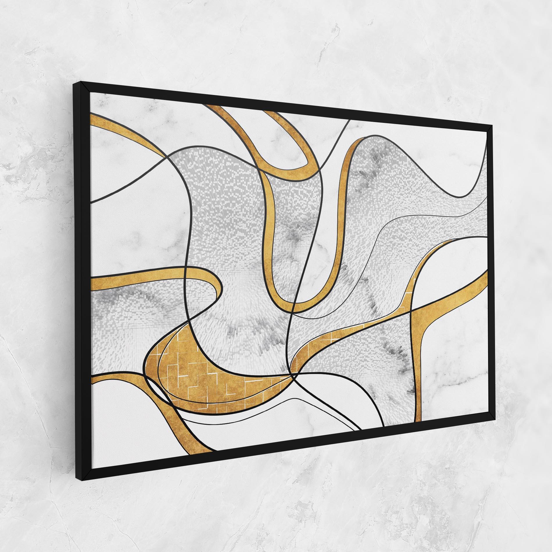 Vászonkép Abstract Gold Lines mockup 1