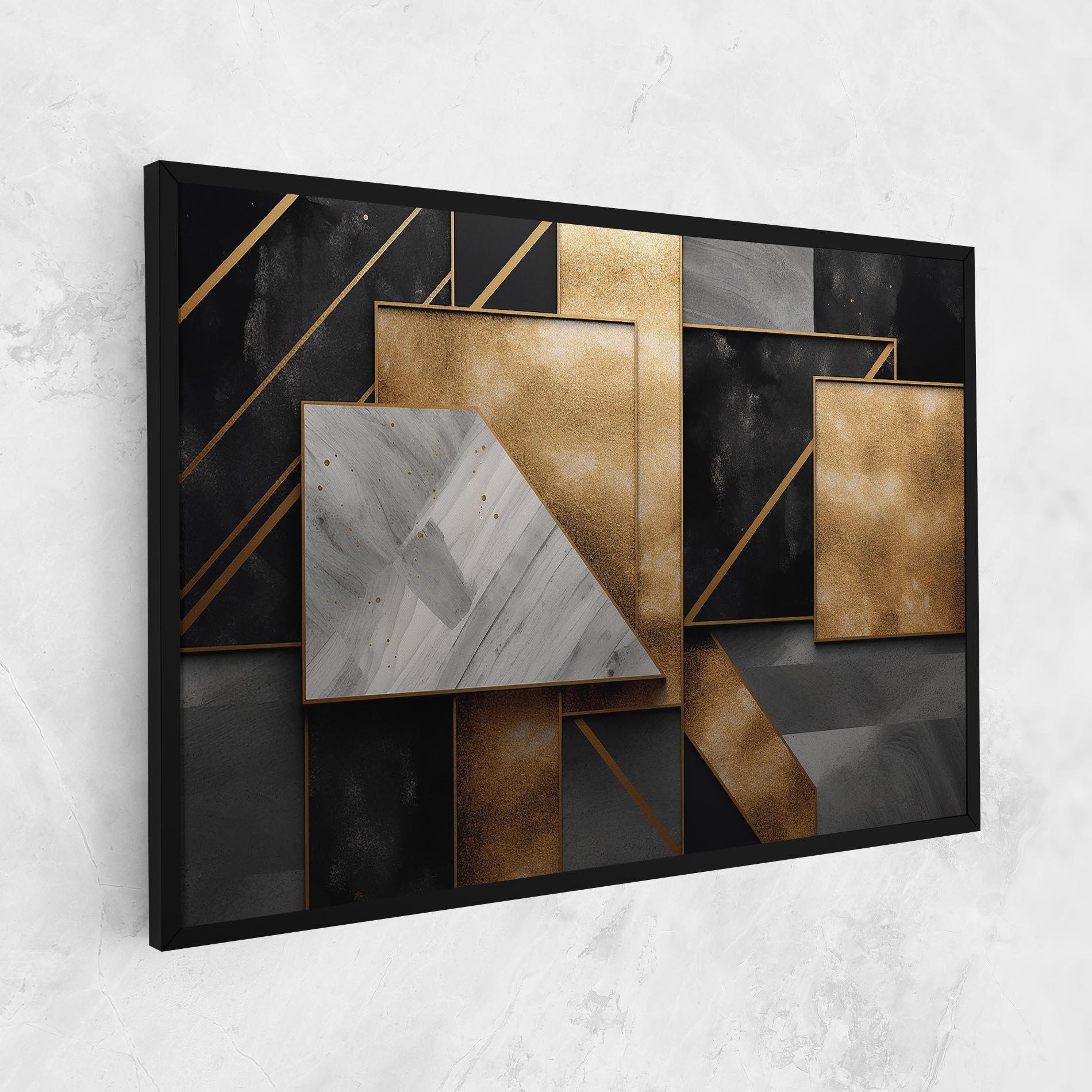 Vászonkép Abstract Gold Square mockup 1