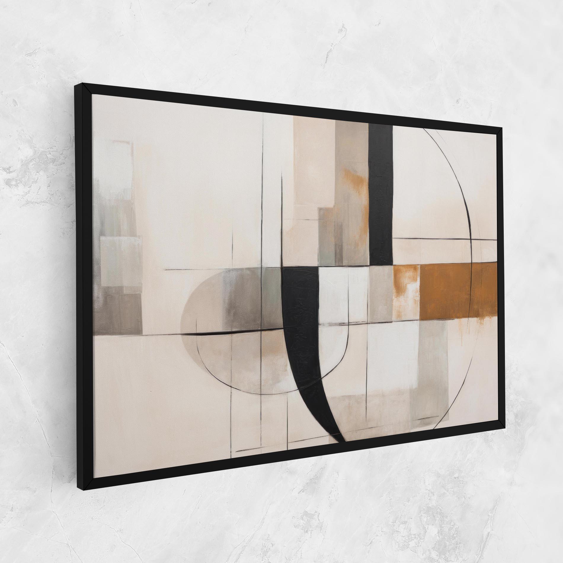 Vászonkép Black Abstract Lines mockup 1