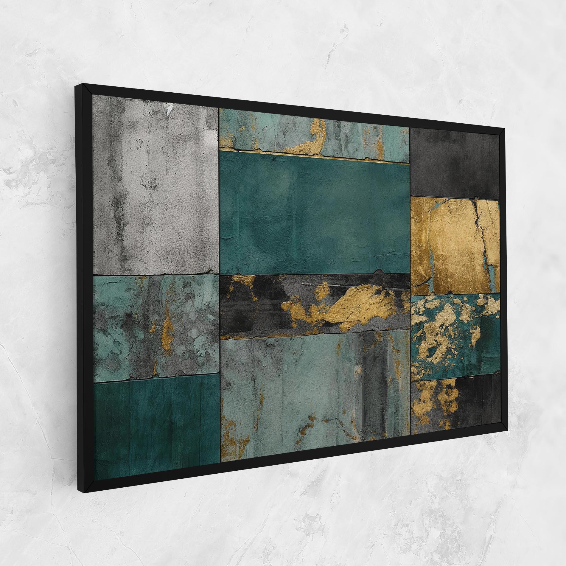 Vászonkép Golden Green Painting mockup 1