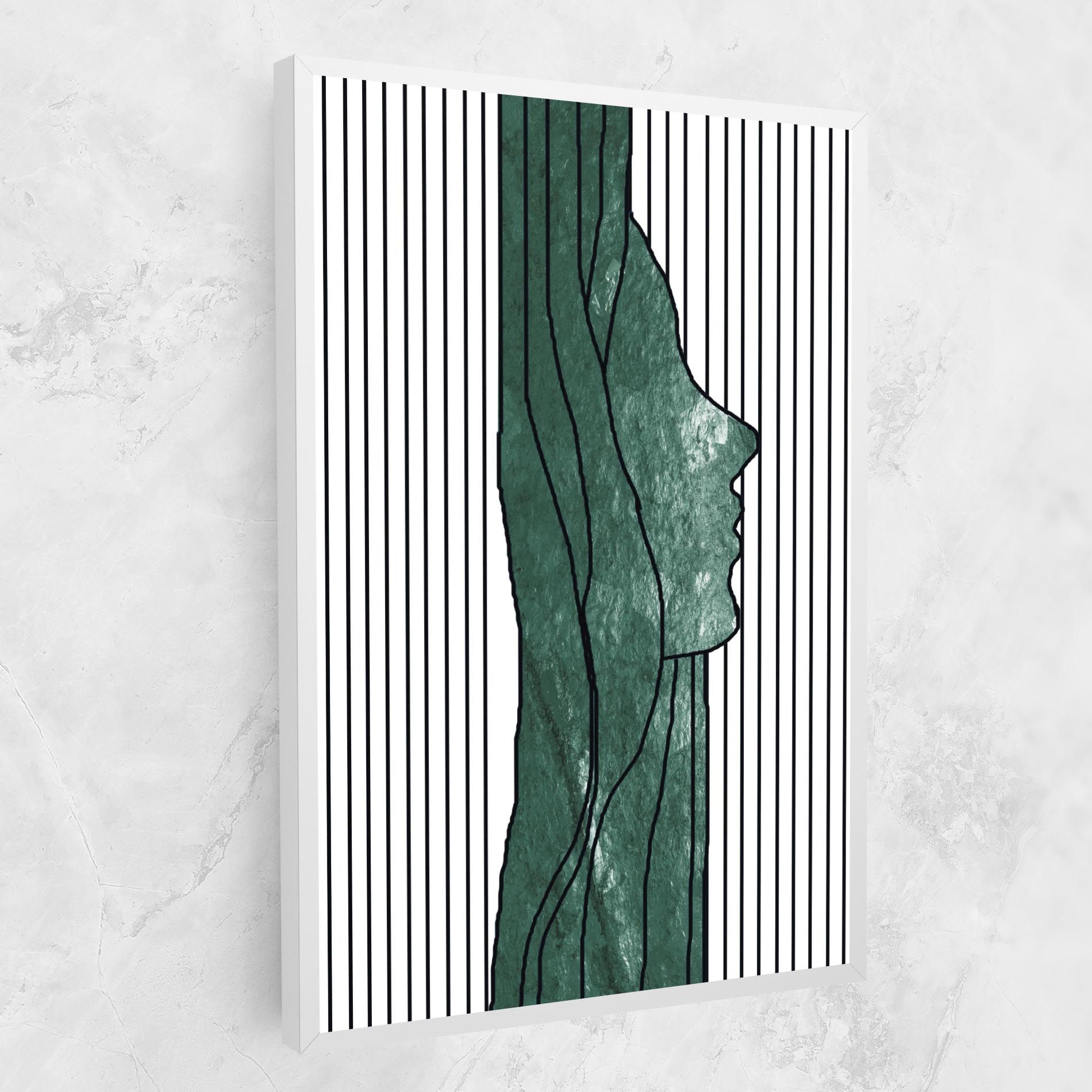 Abstract Green Face mockup 1