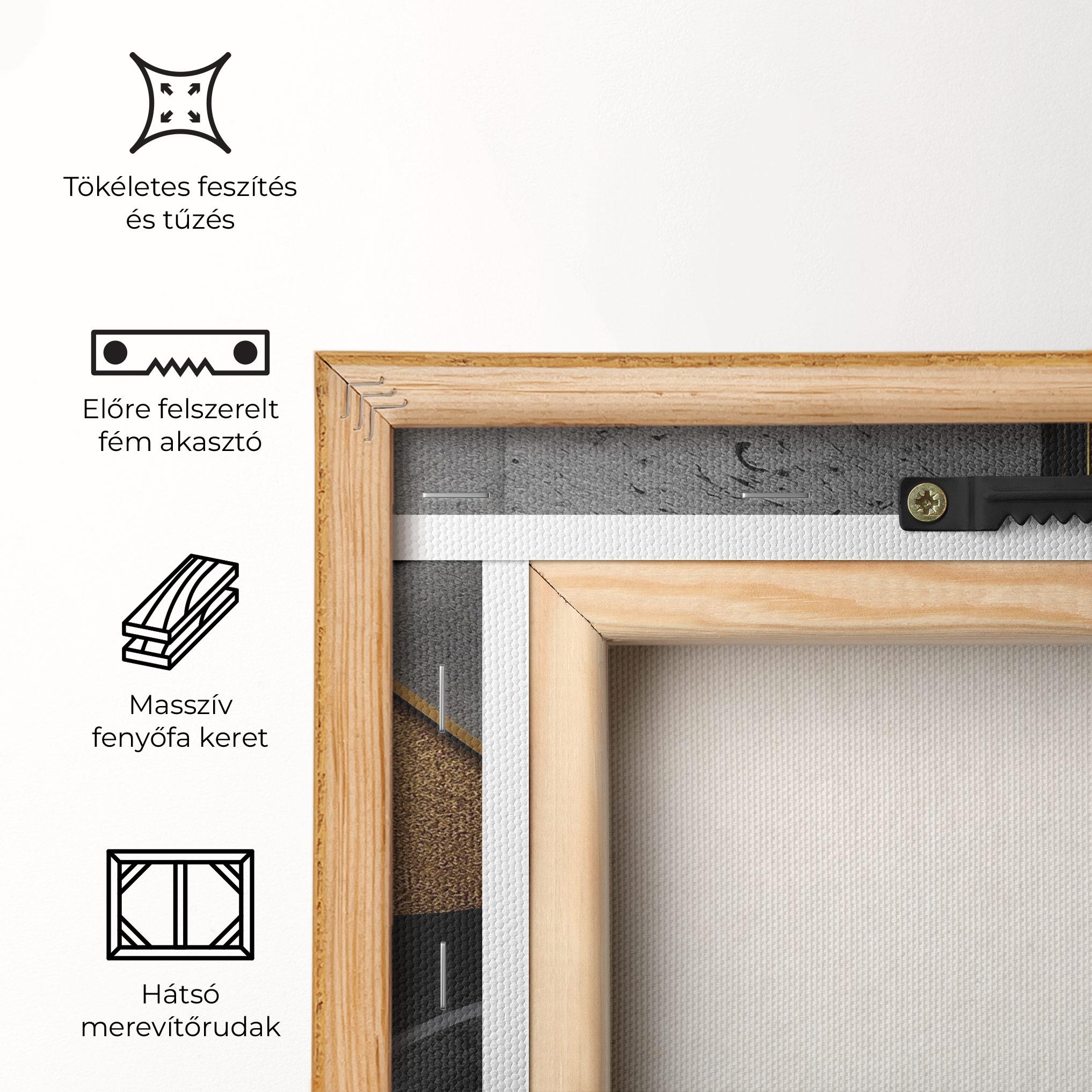 Vászonkép Gold With Grey Circle mockup 5