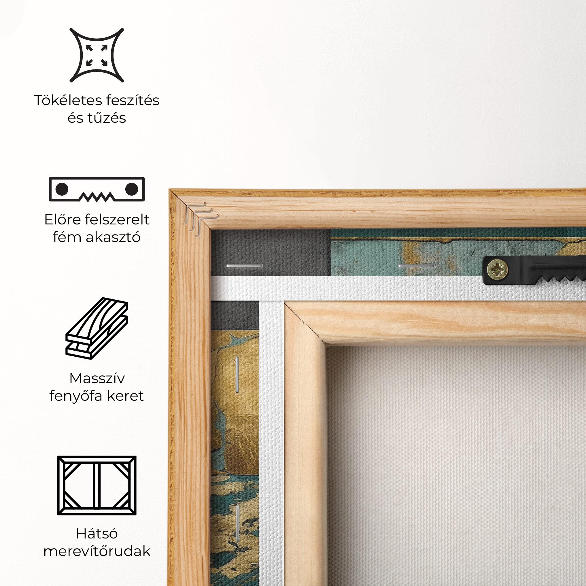 Vászonkép Golden Green Painting mockup 5