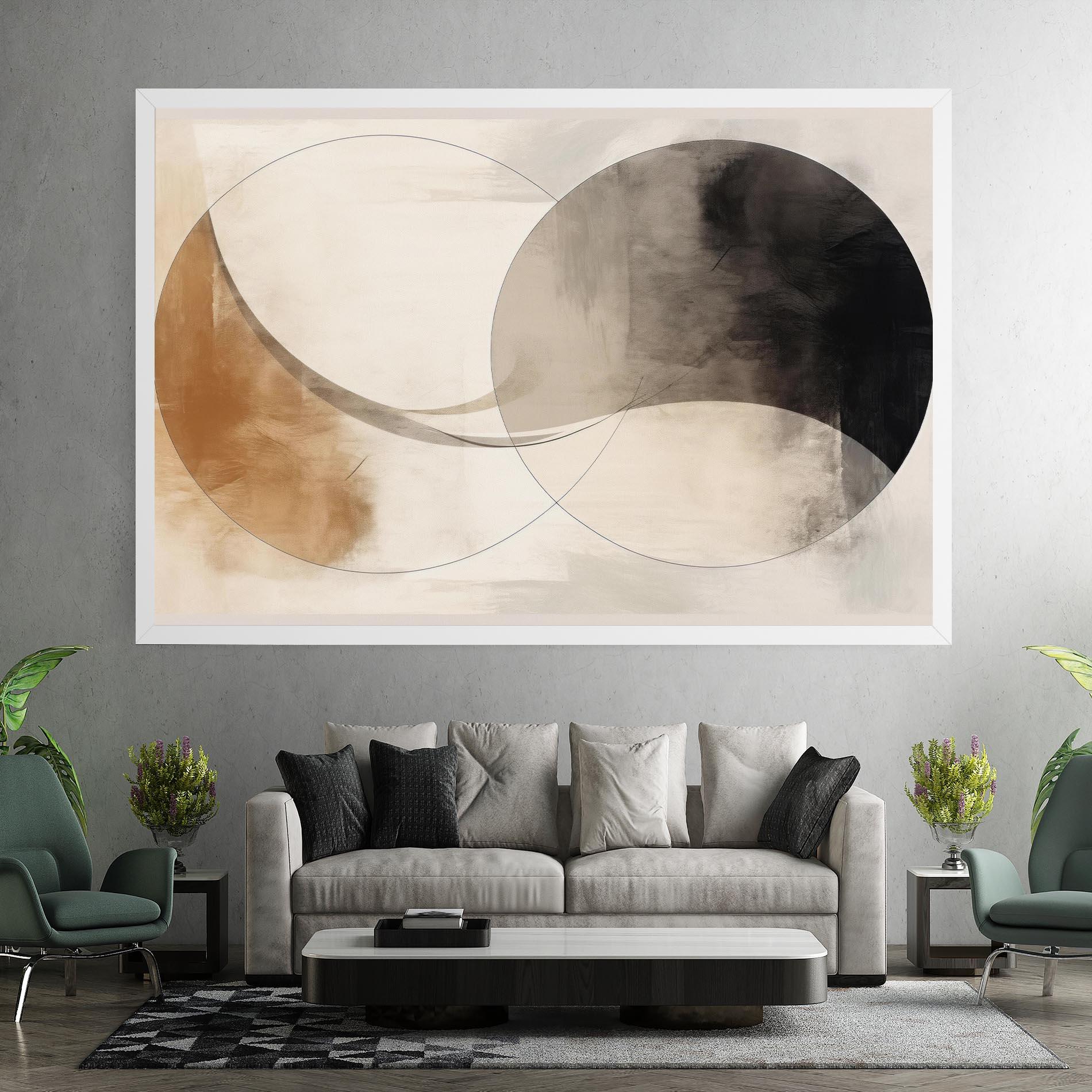 Vászonkép Abstract Circle Painting mockup 7