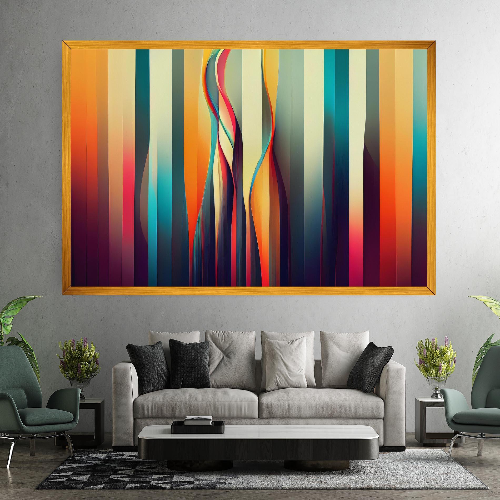 Vászonkép Colorful Geometric Background mockup 7