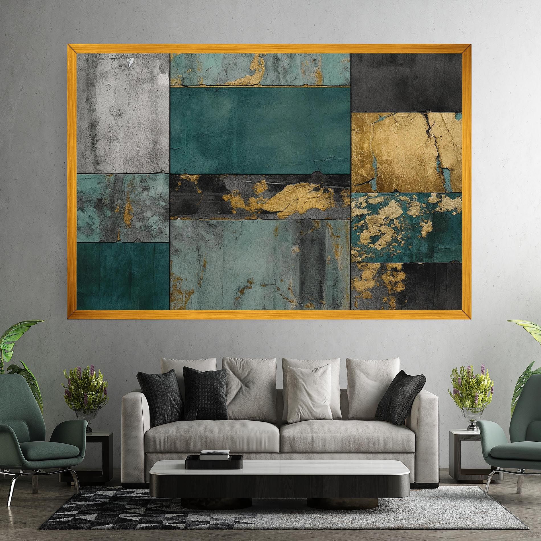 Golden Green Painting mockup 7