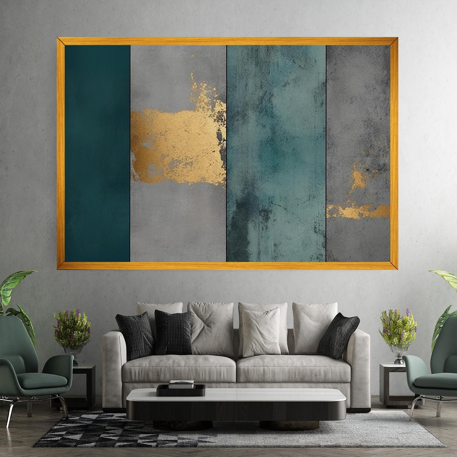 Green Colors With Gold mockup 7