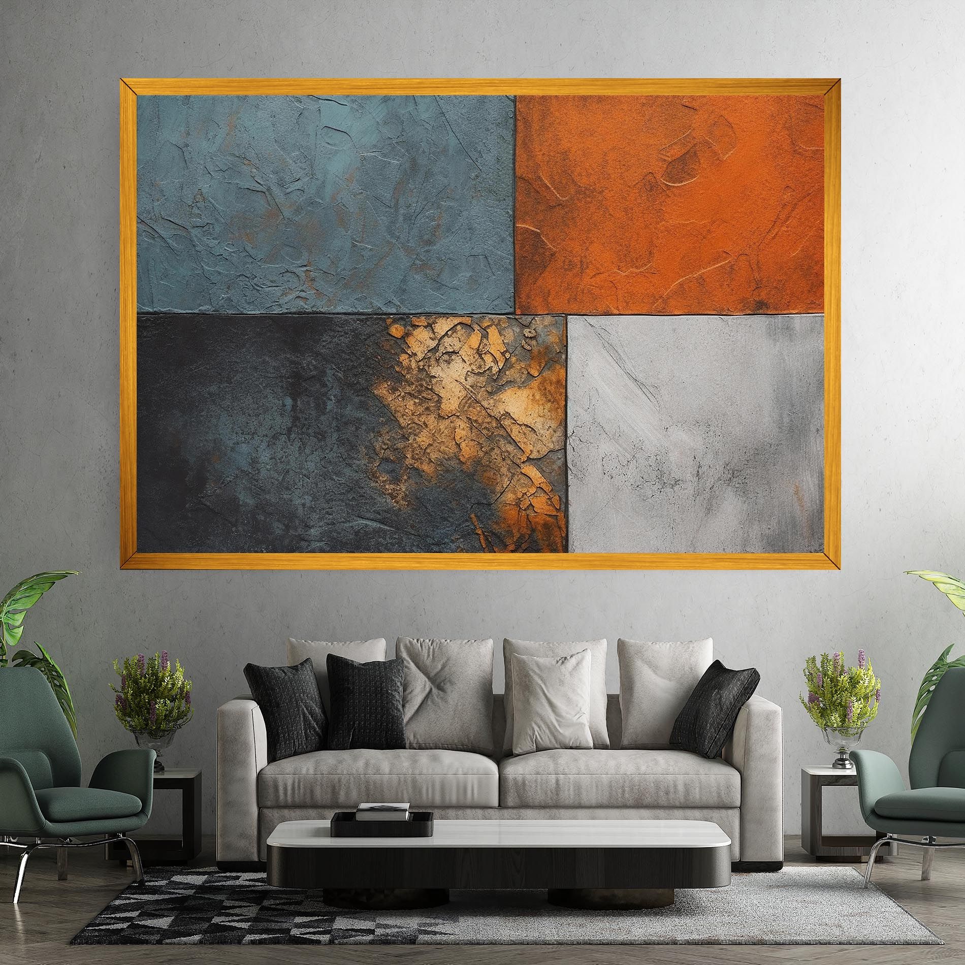 White Square With Gold mockup 7