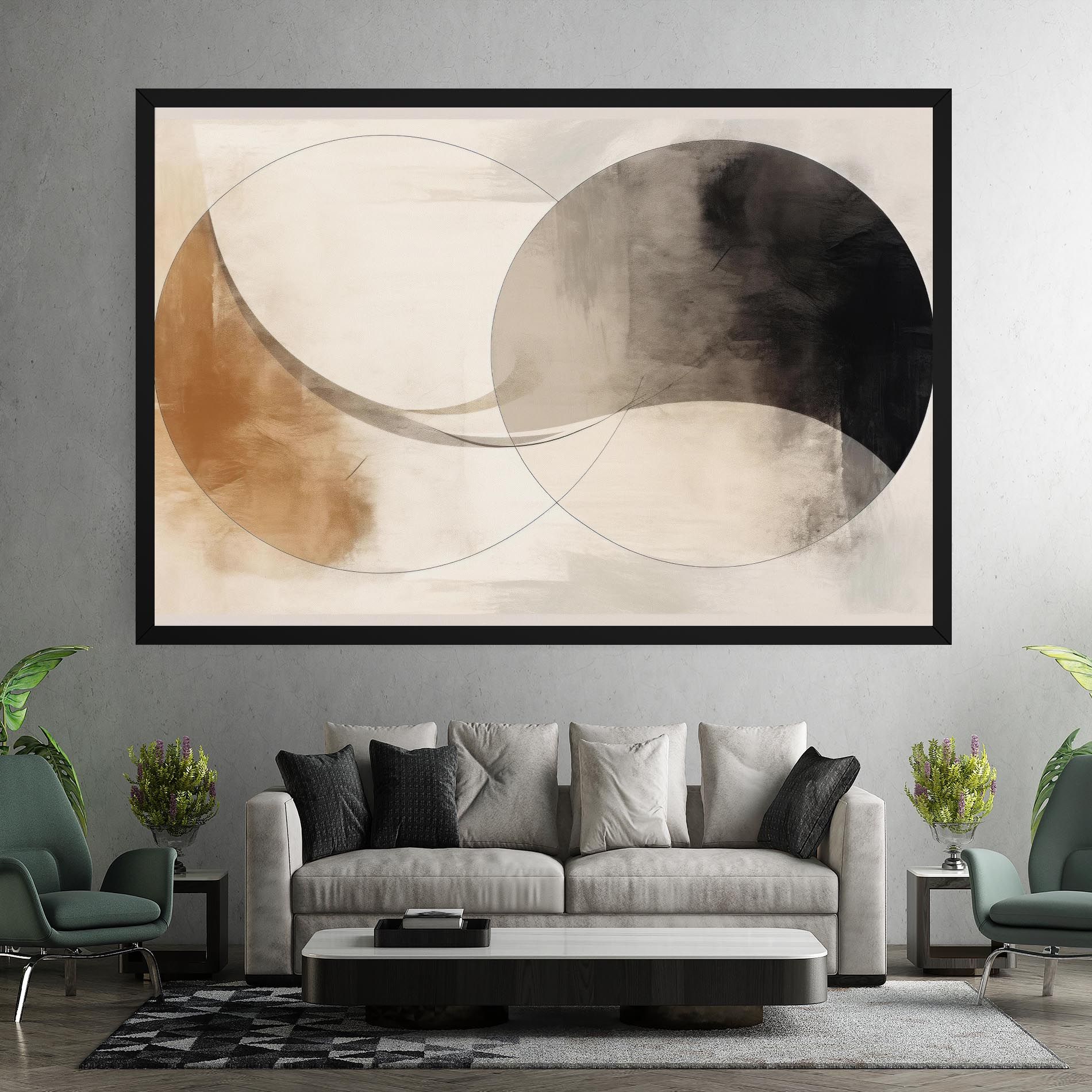 Abstract Circle Painting mockup 7