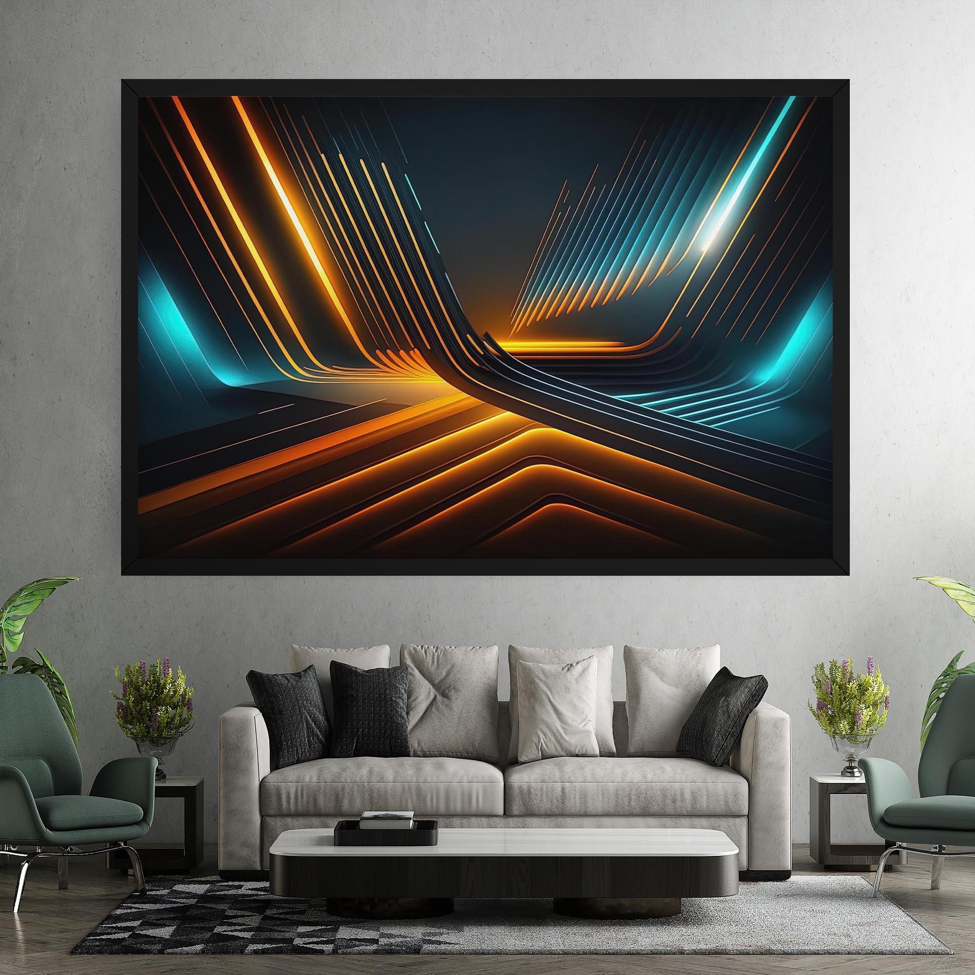 Vászonkép Futuristic Background mockup 7