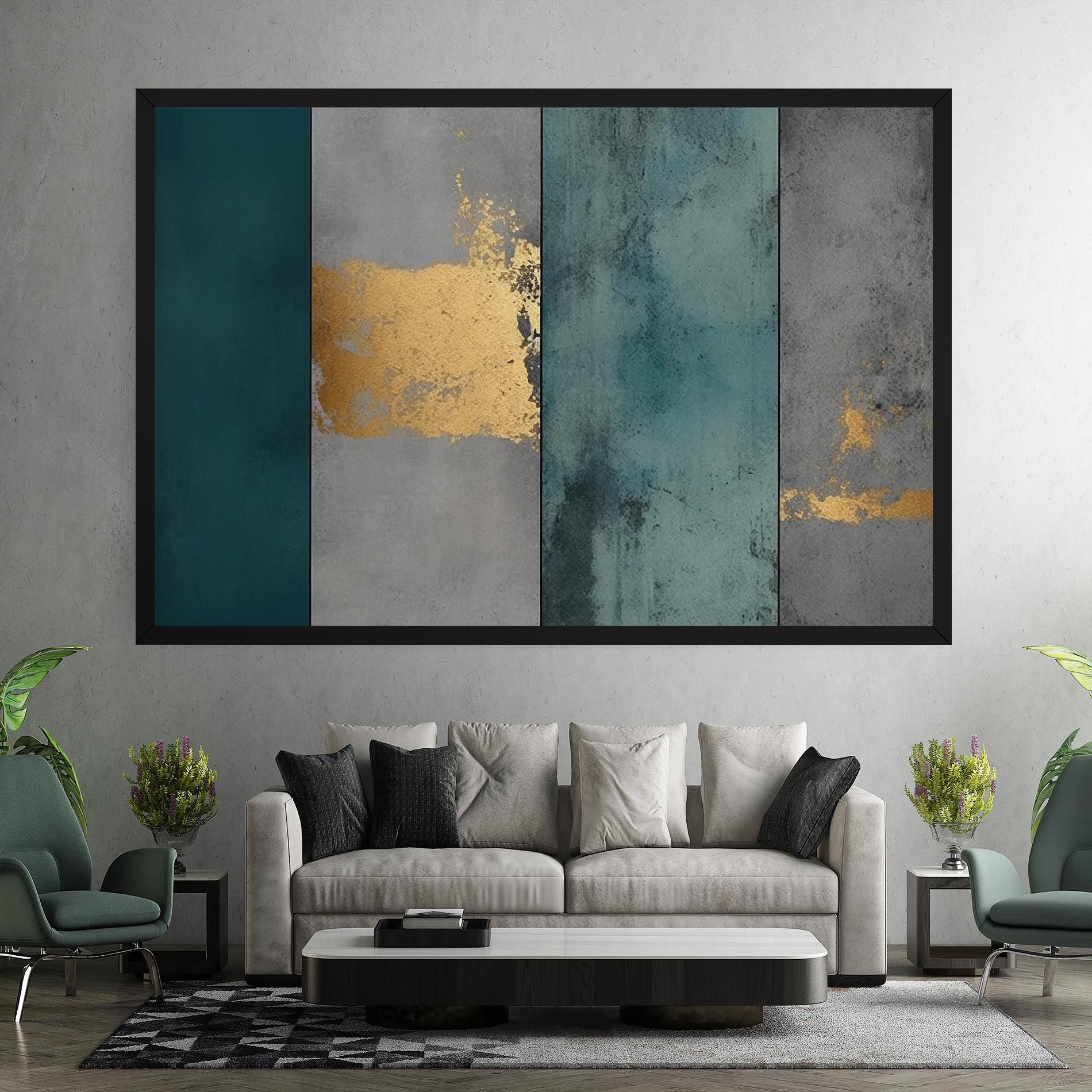 Green Colors With Gold mockup 7