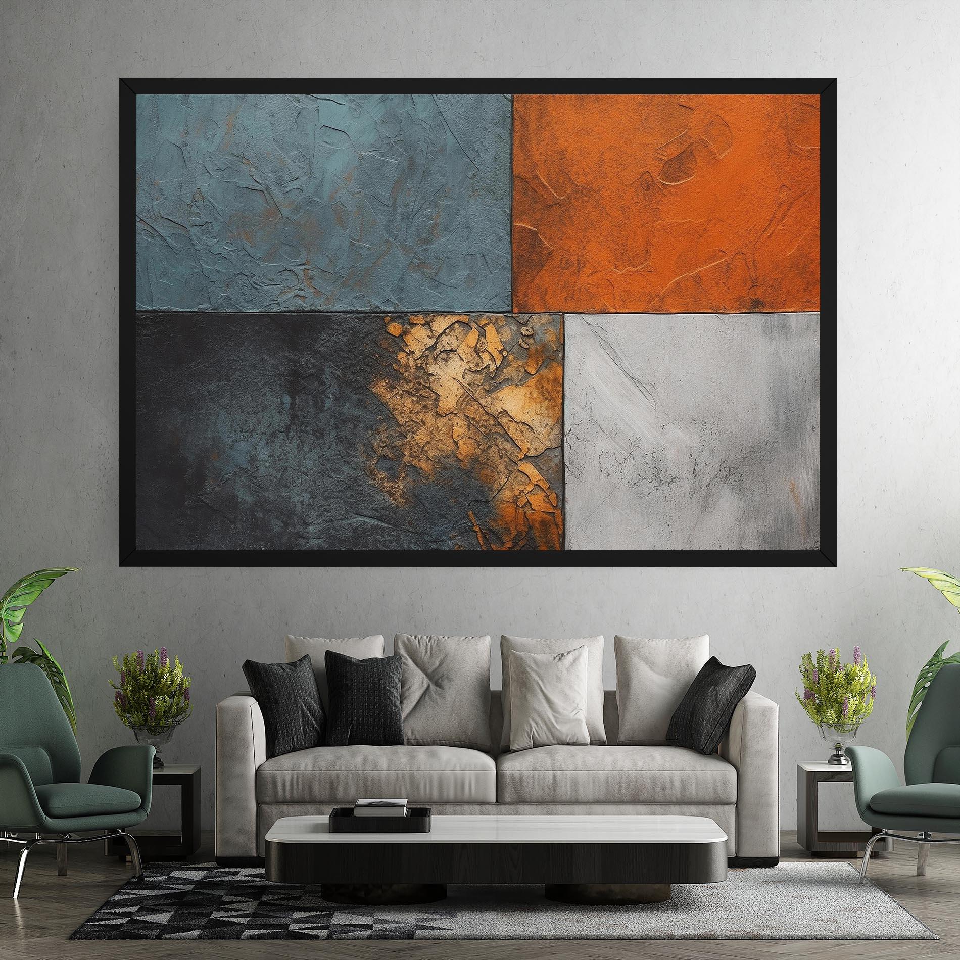 Vászonkép White Square With Gold mockup 7