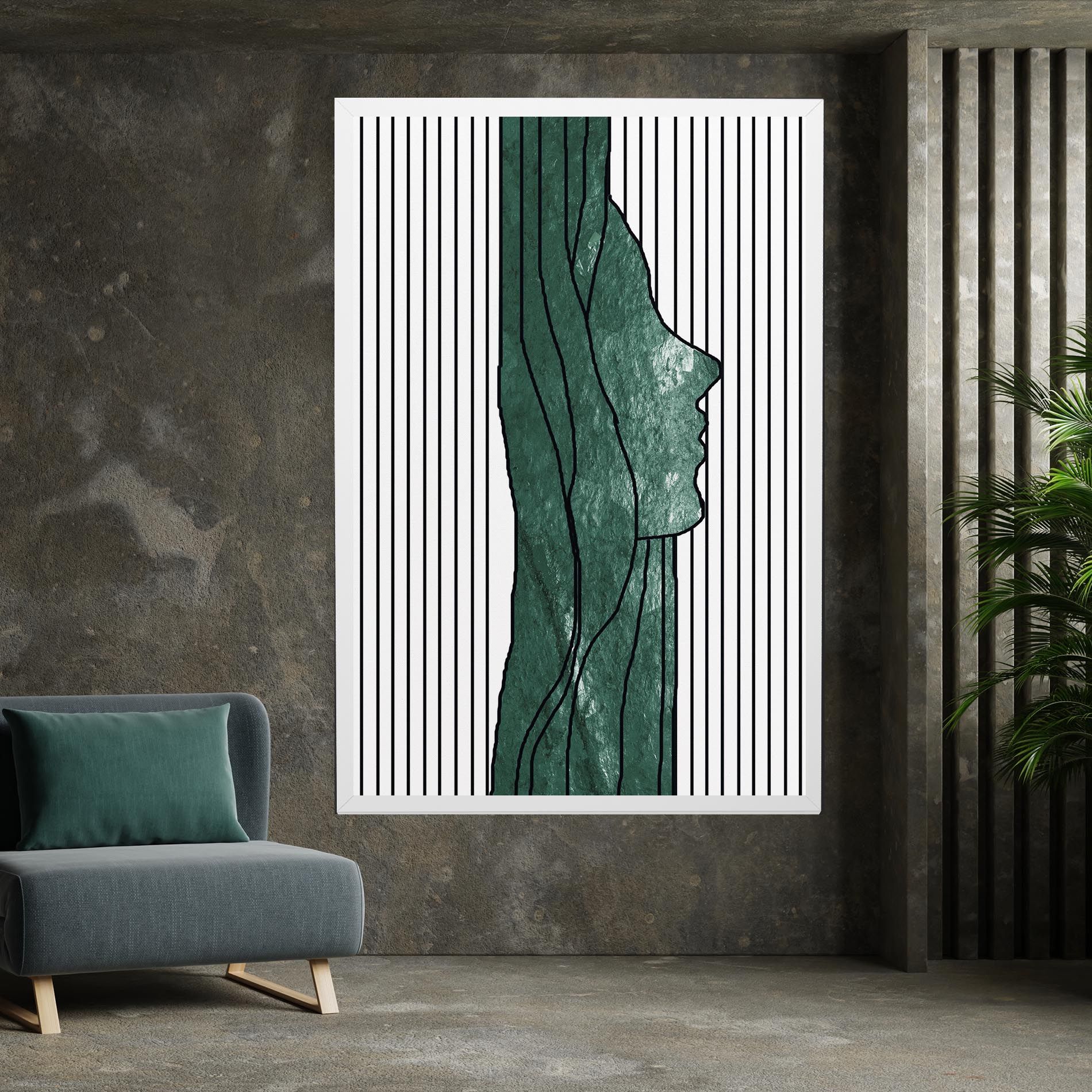 Abstract Green Face mockup 7