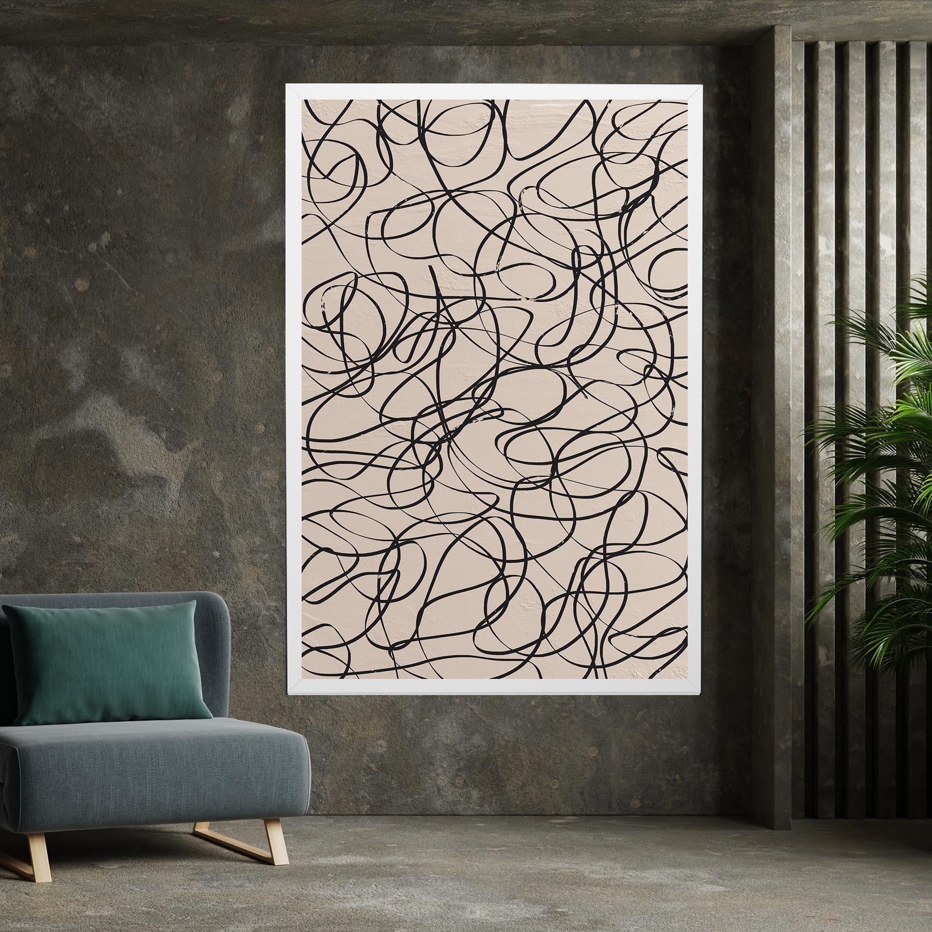 Vászonkép Hand Painted Pattern mockup 7