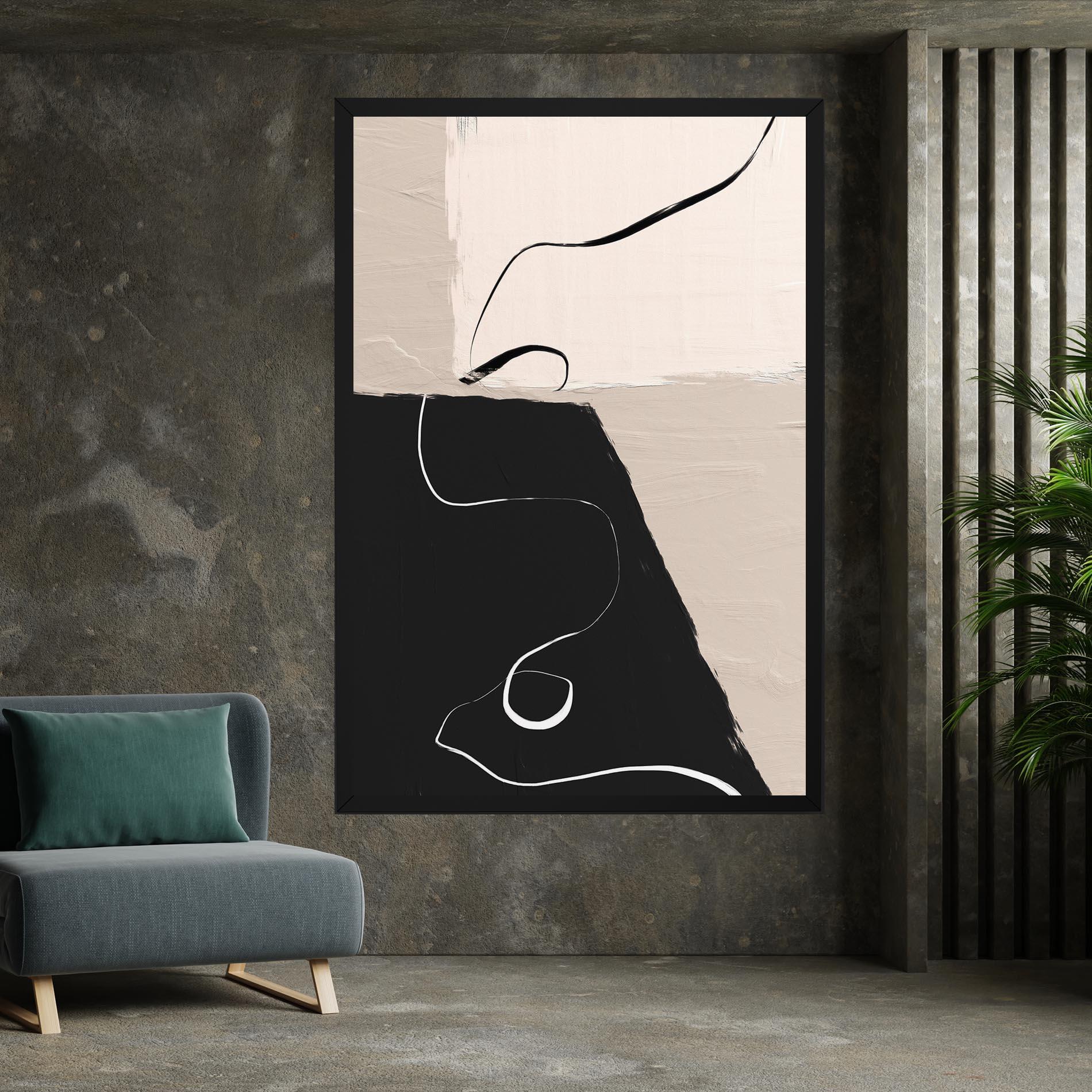 Vászonkép Black Brushstrokes mockup 7