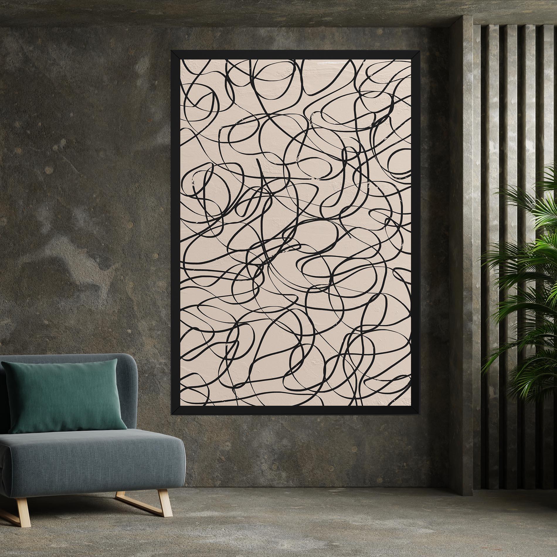 Vászonkép Hand Painted Pattern mockup 7