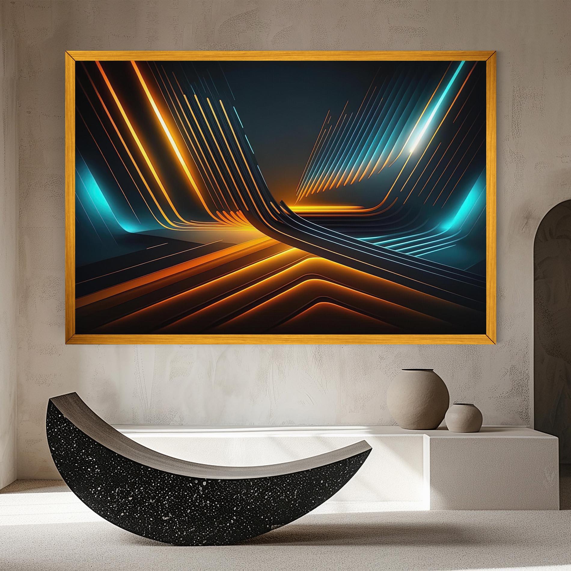 Vászonkép Futuristic Background mockup 8