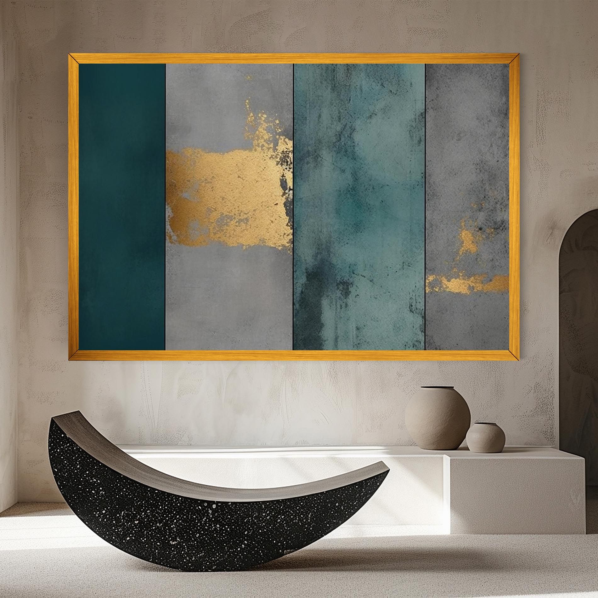 Green Colors With Gold mockup 8