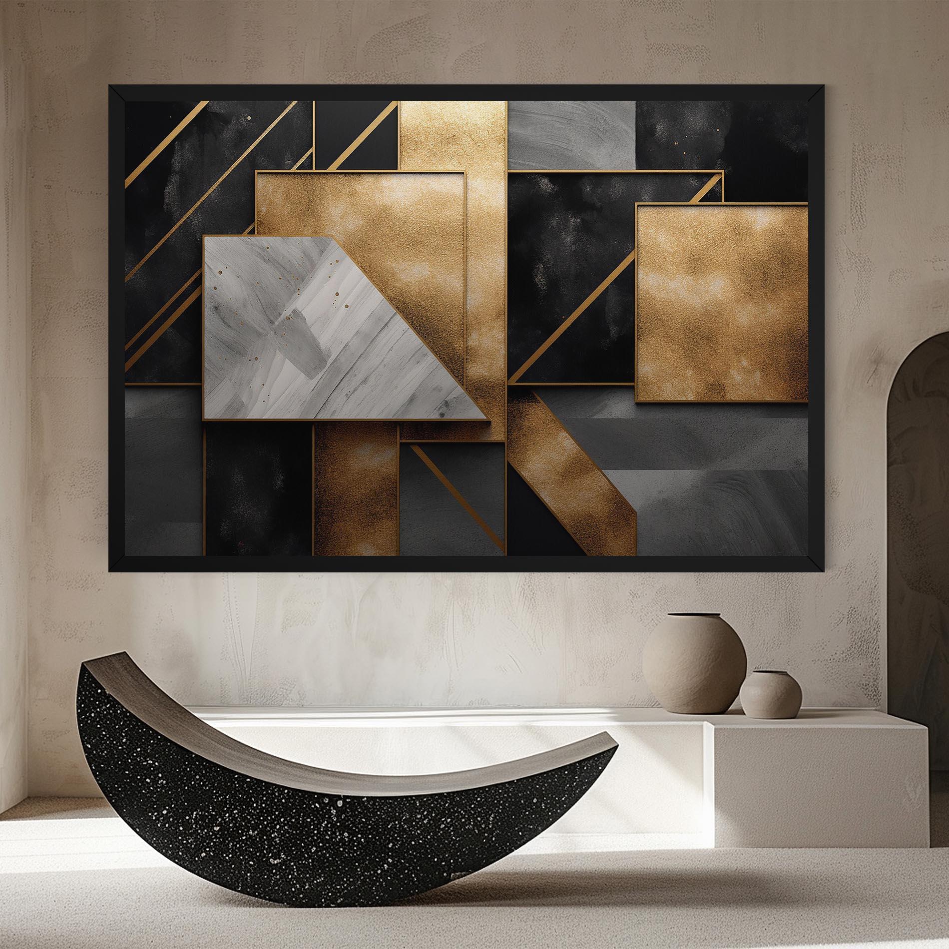 Vászonkép Abstract Gold Square mockup 8