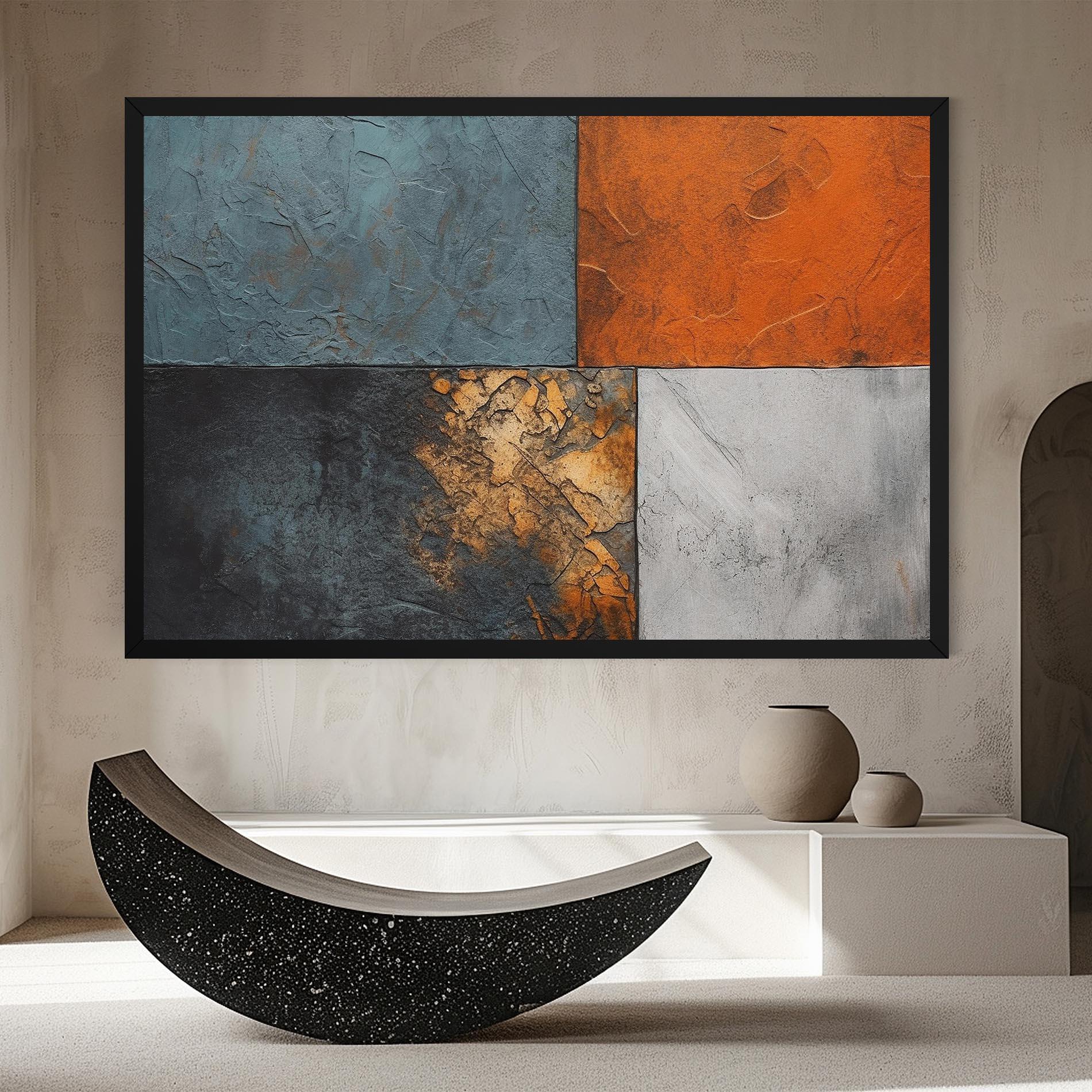 Vászonkép White Square With Gold mockup 8