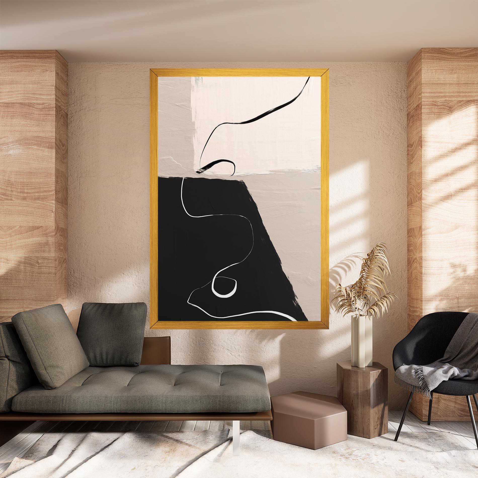 Vászonkép Black Brushstrokes mockup 8