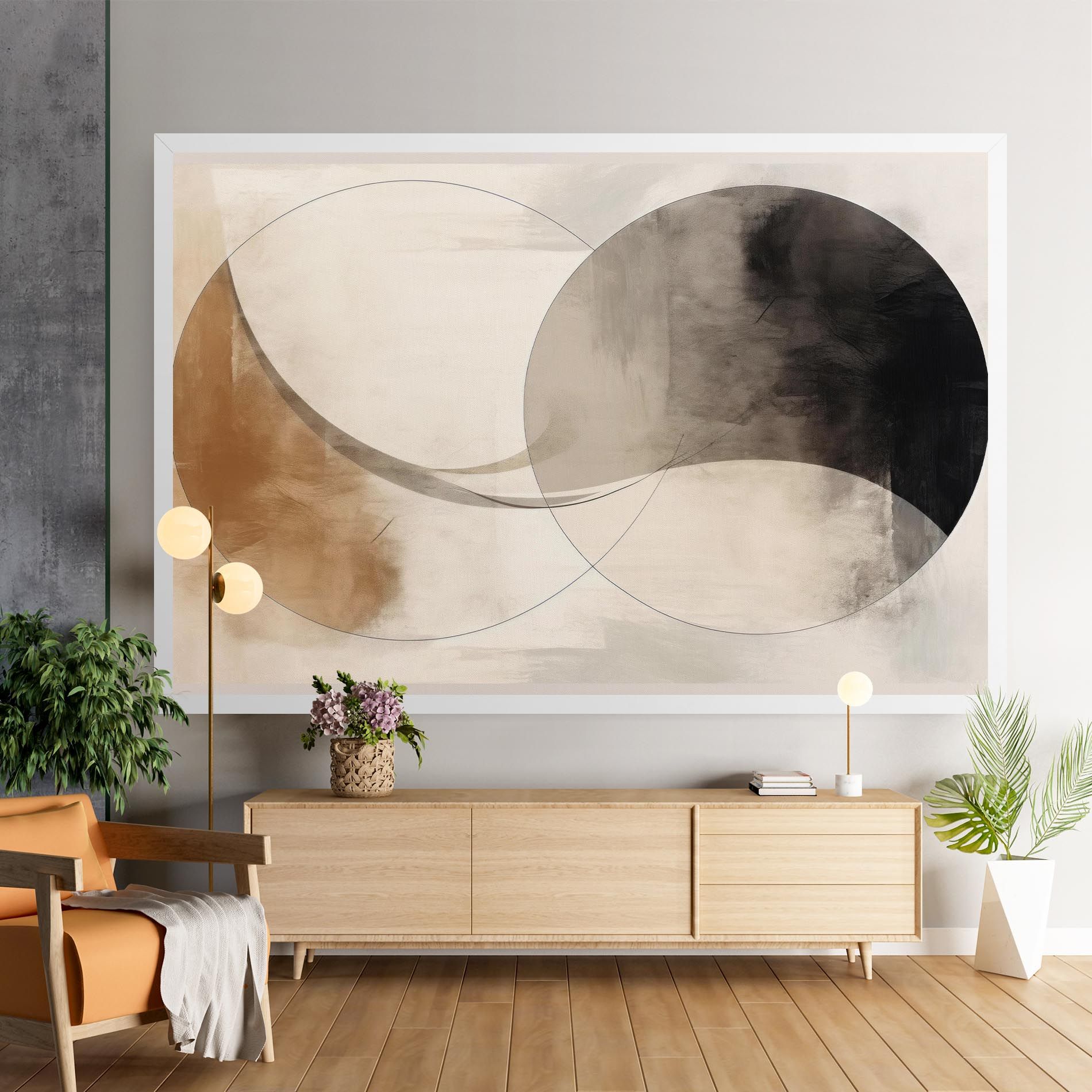 Abstract Circle Painting mockup 9