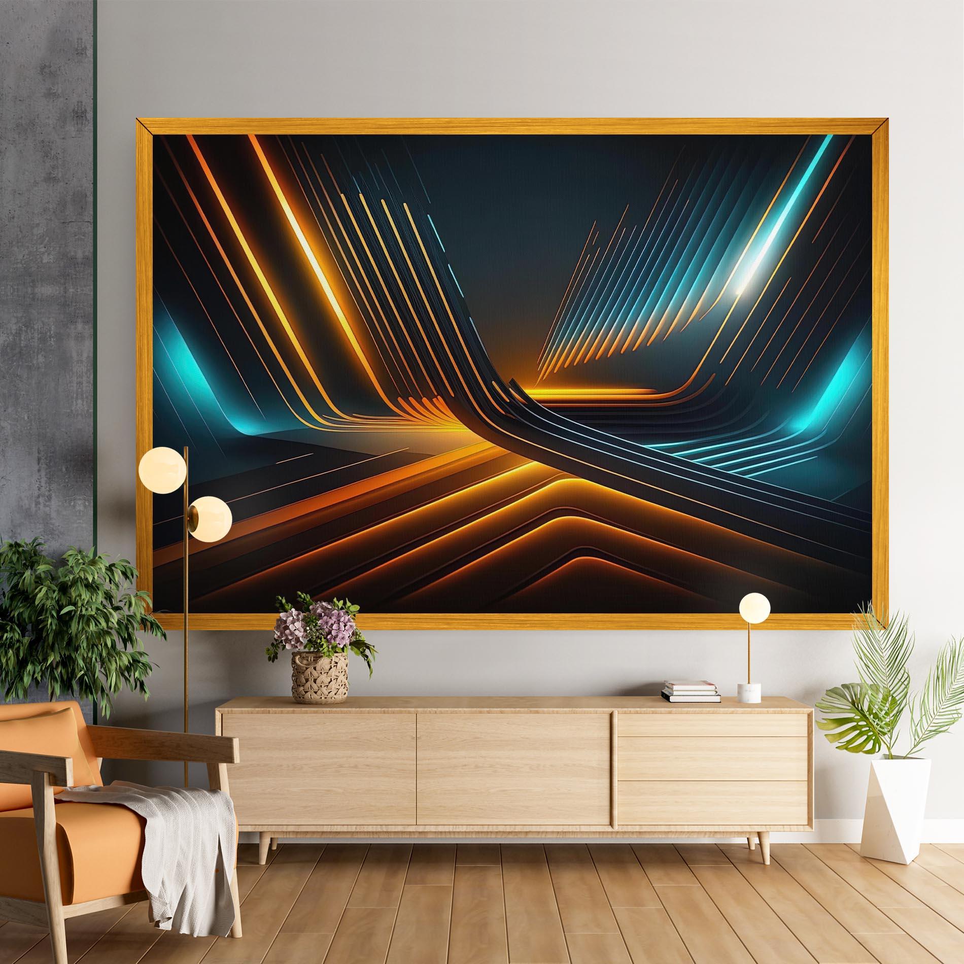 Vászonkép Futuristic Background mockup 9