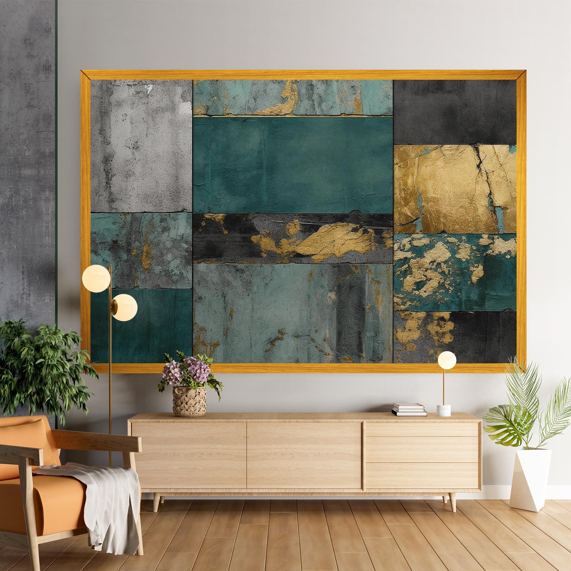 Golden Green Painting mockup 9