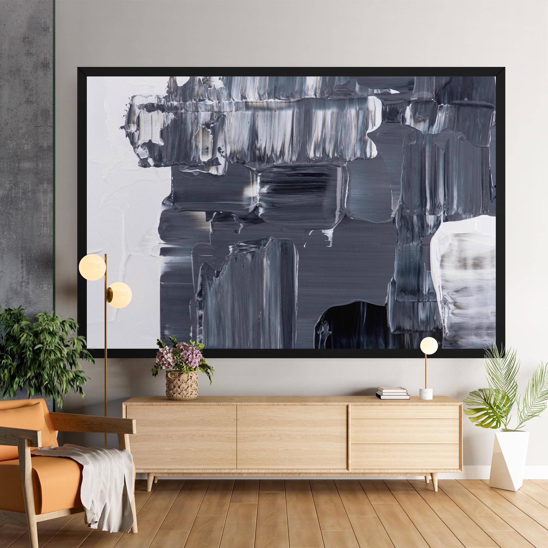 Vászonkép Black Acrylic Painting mockup 9