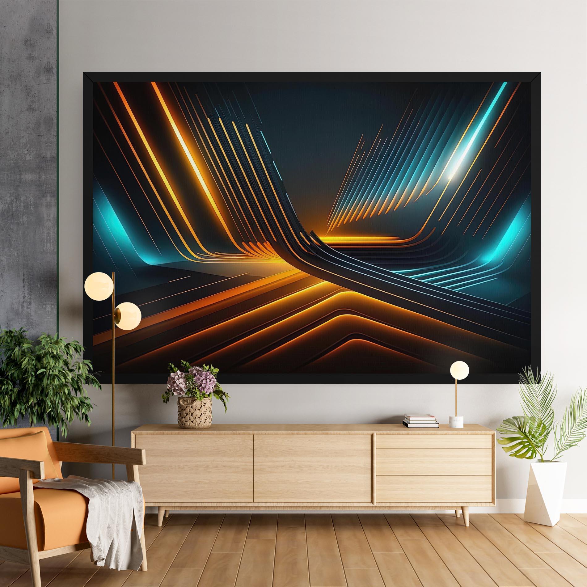 Vászonkép Futuristic Background mockup 9