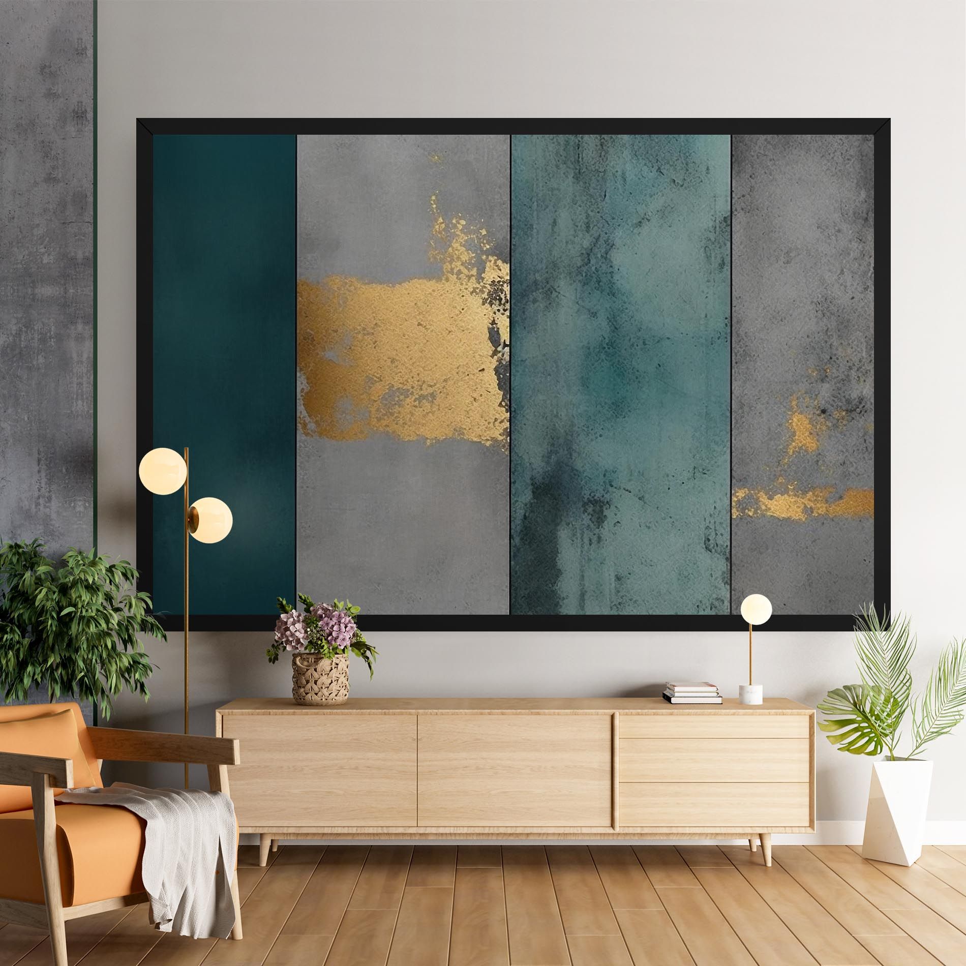 Green Colors With Gold mockup 9