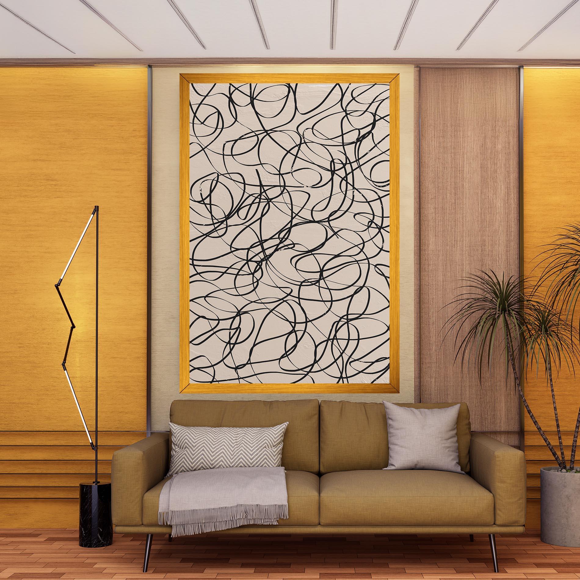 Vászonkép Hand Painted Pattern mockup 9