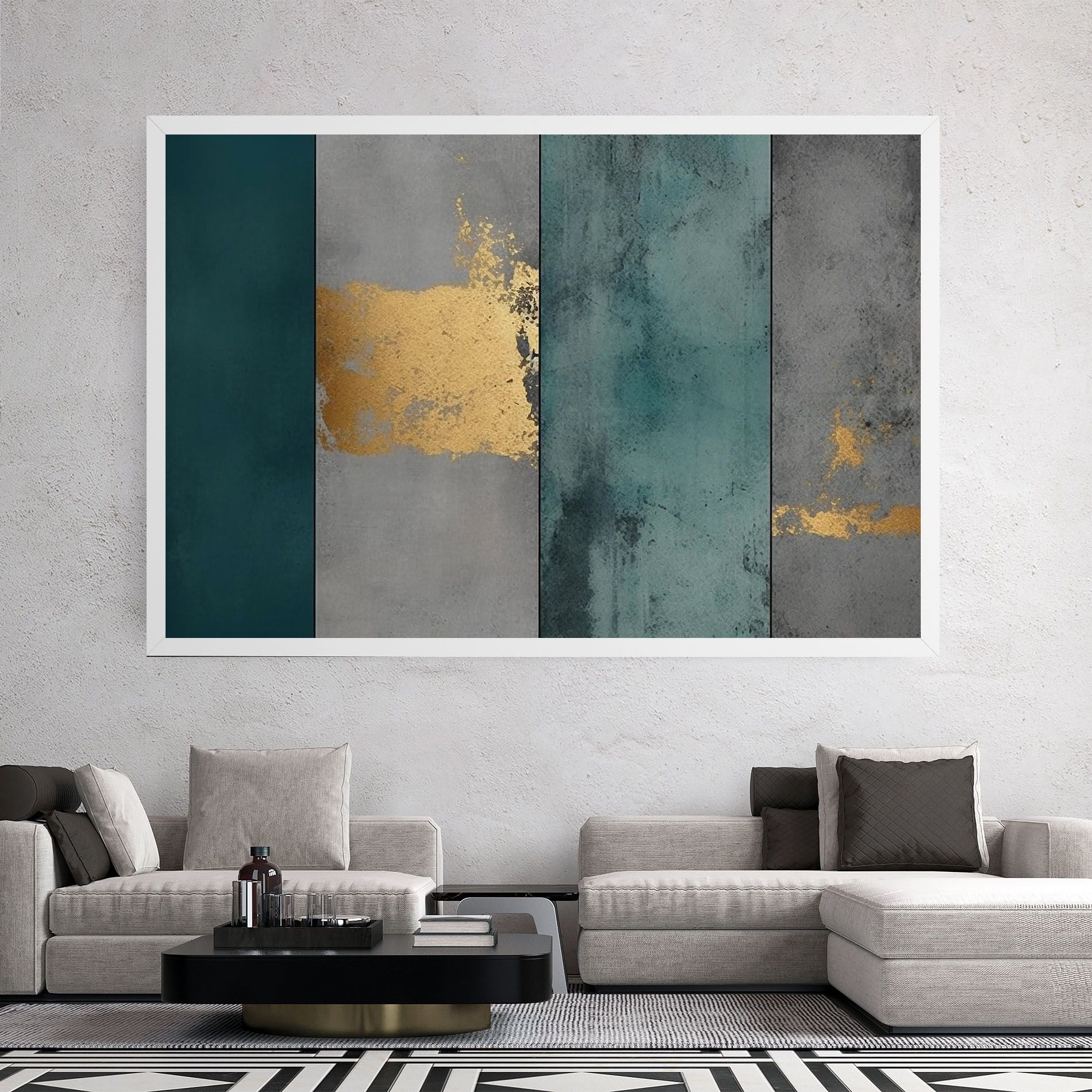 Green Colors With Gold mockup 2