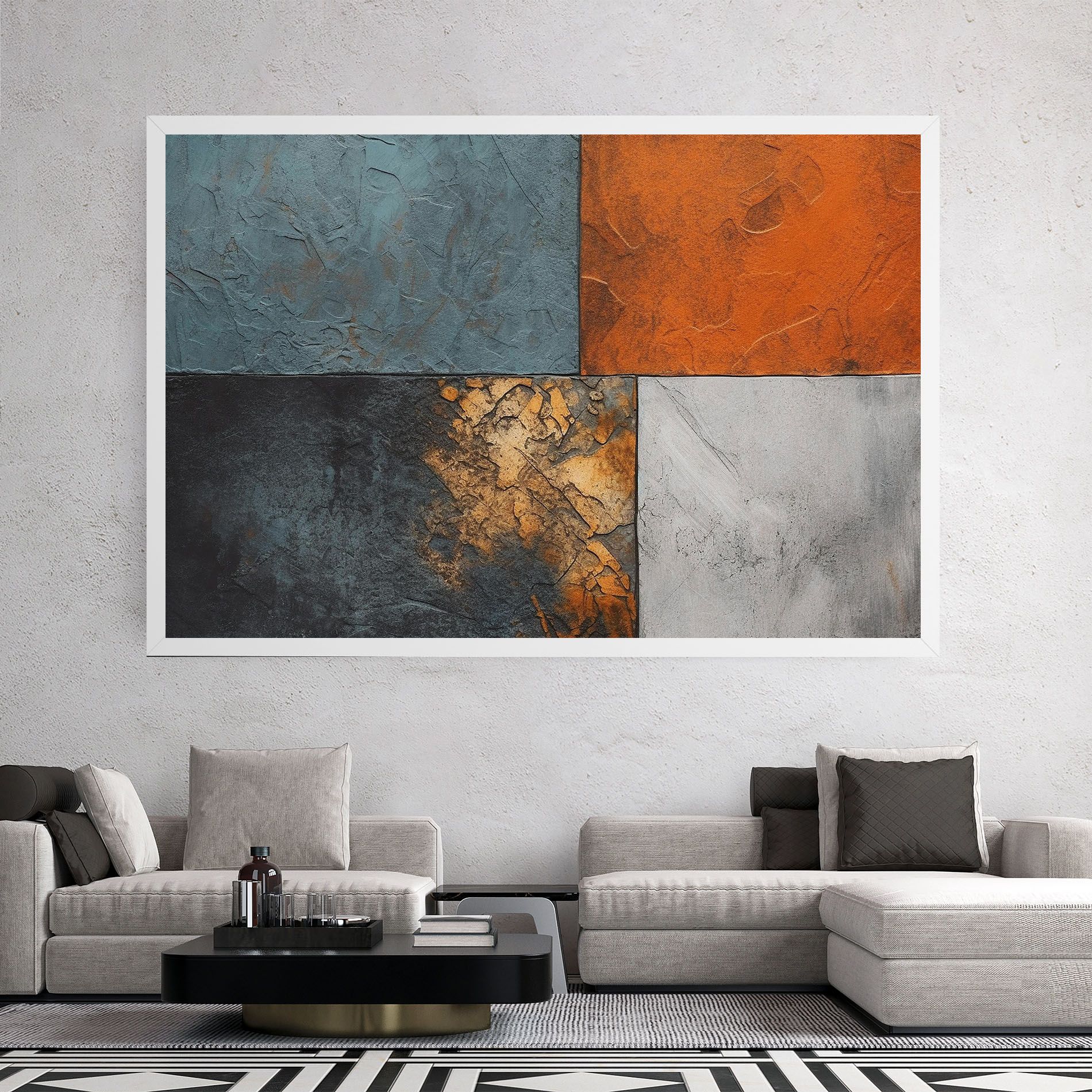 White Square With Gold mockup 2