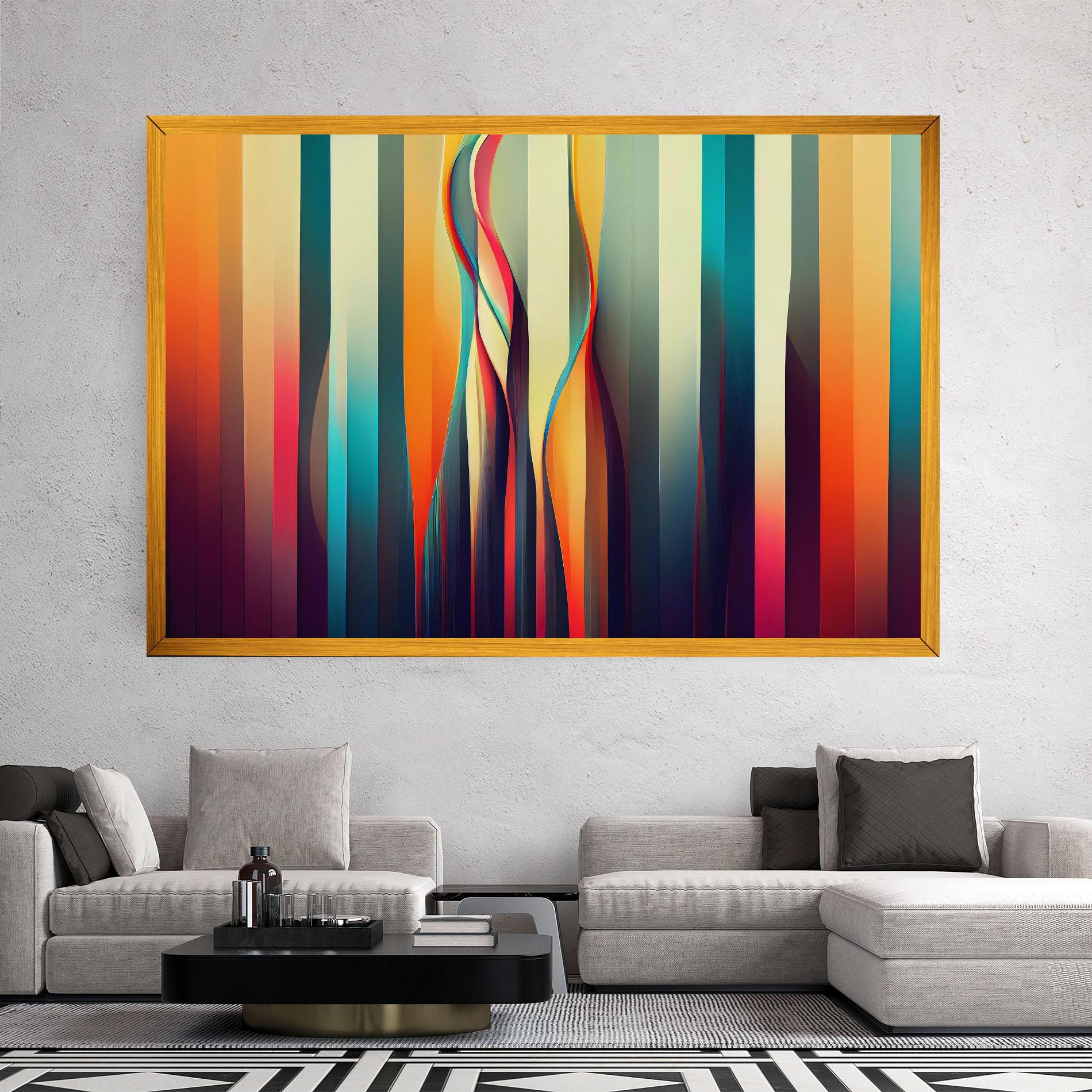 Vászonkép Colorful Geometric Background mockup 2