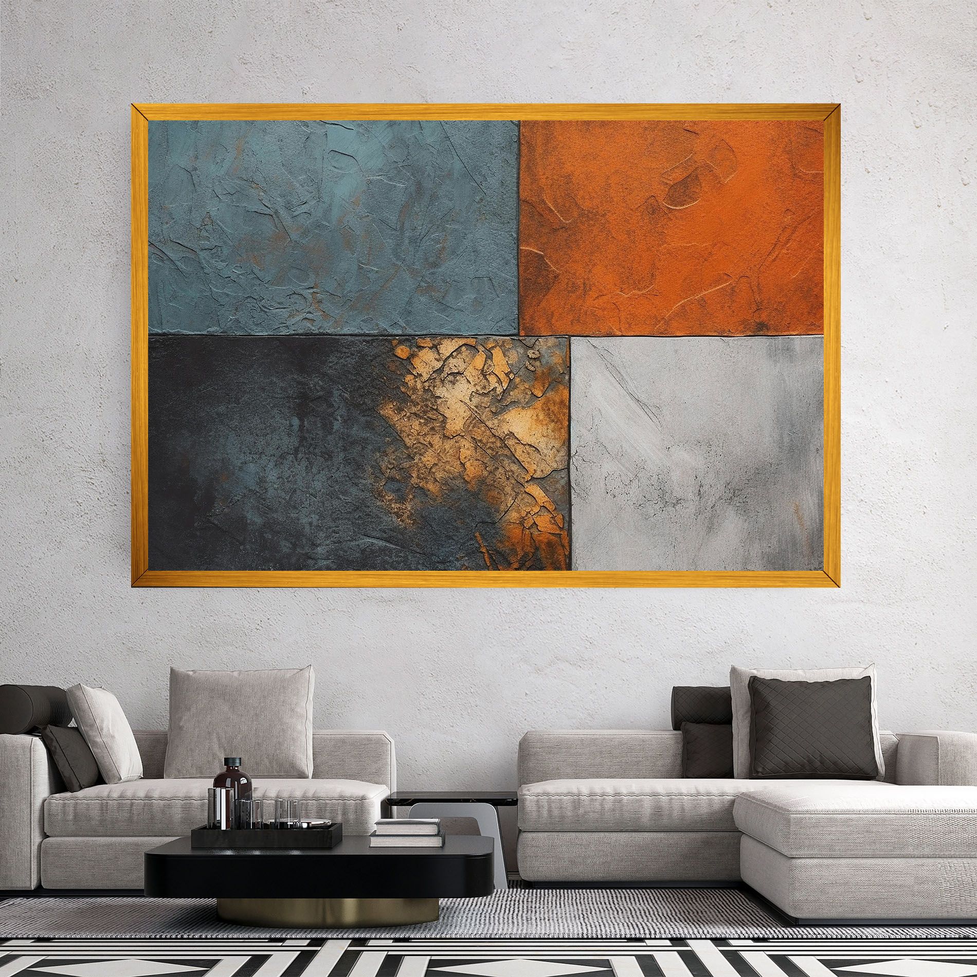 White Square With Gold mockup 2