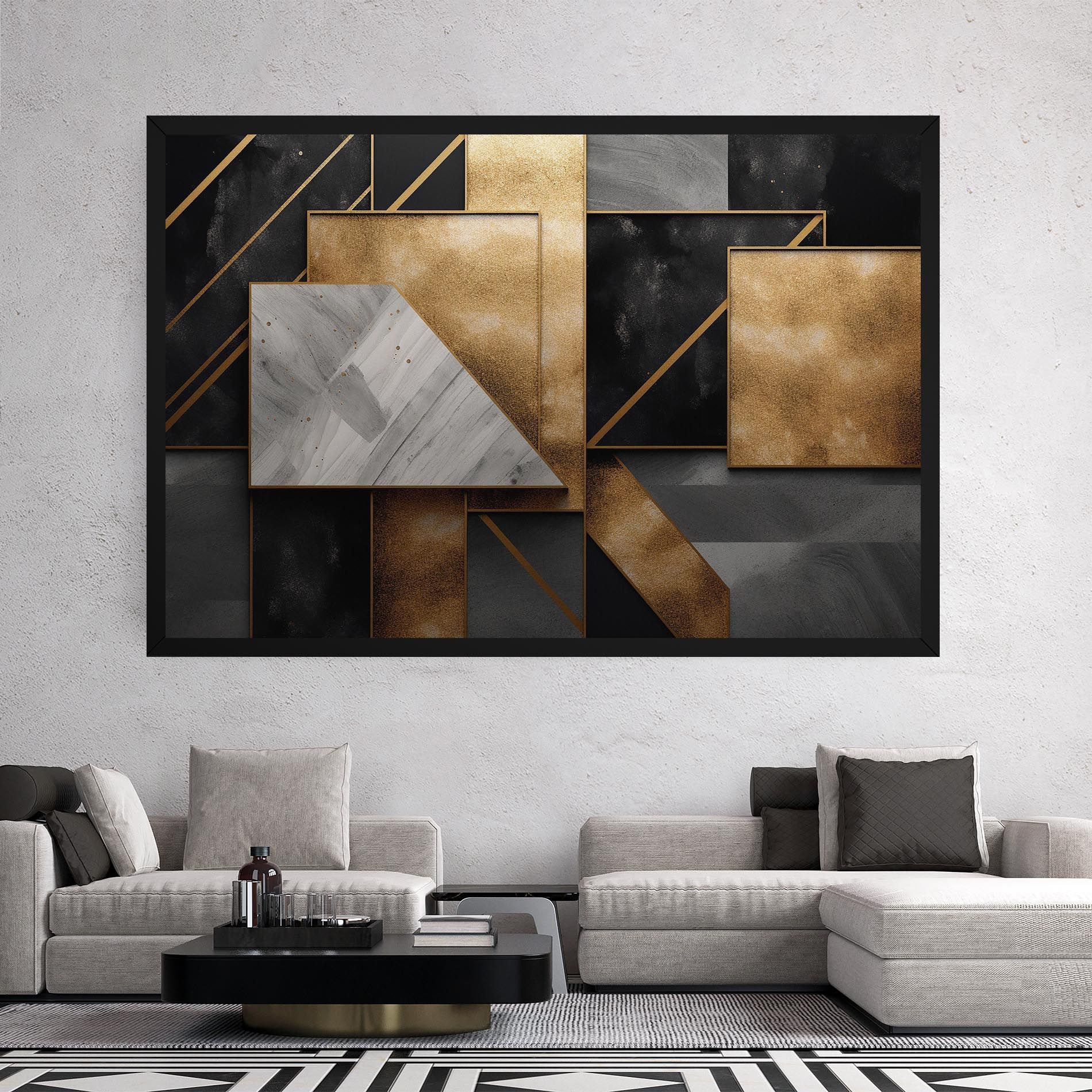 Abstract Gold Square mockup 2