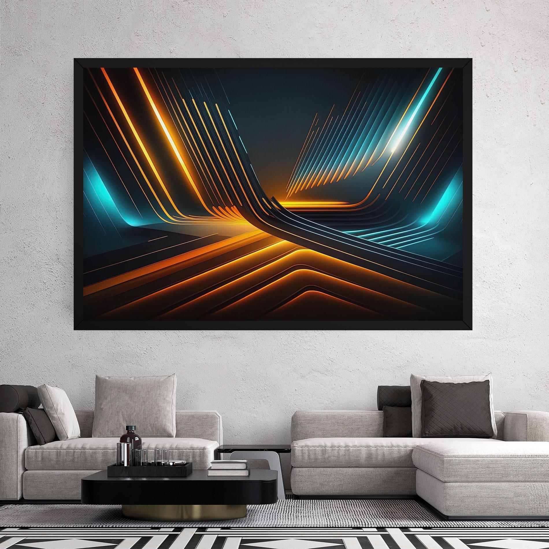 Vászonkép Futuristic Background mockup 2