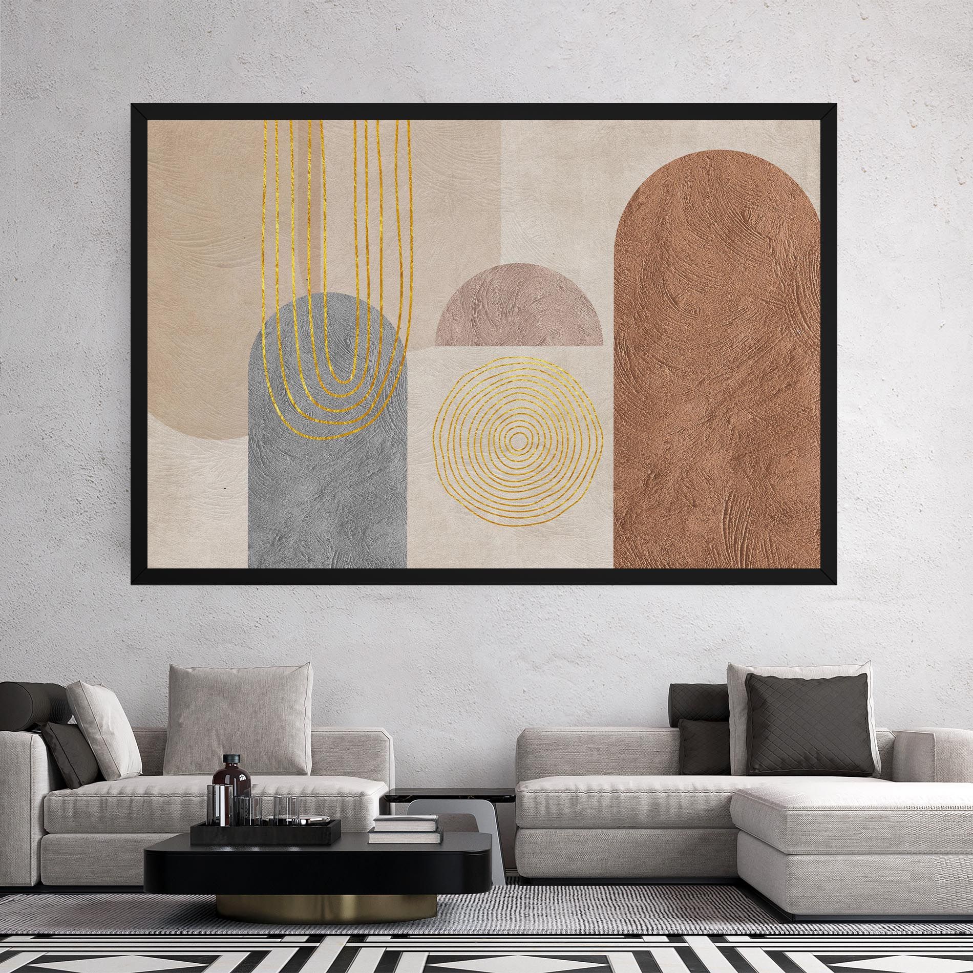 Gray Orange Painting mockup 2