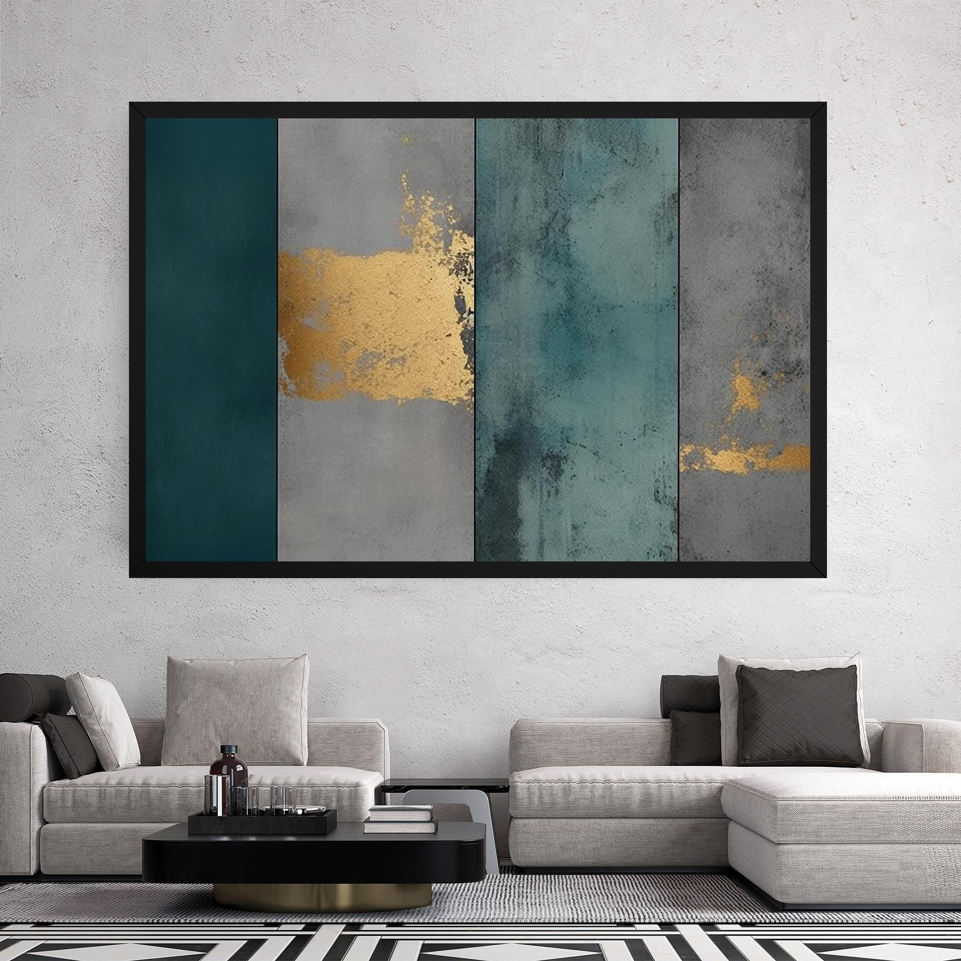 Green Colors With Gold mockup 2