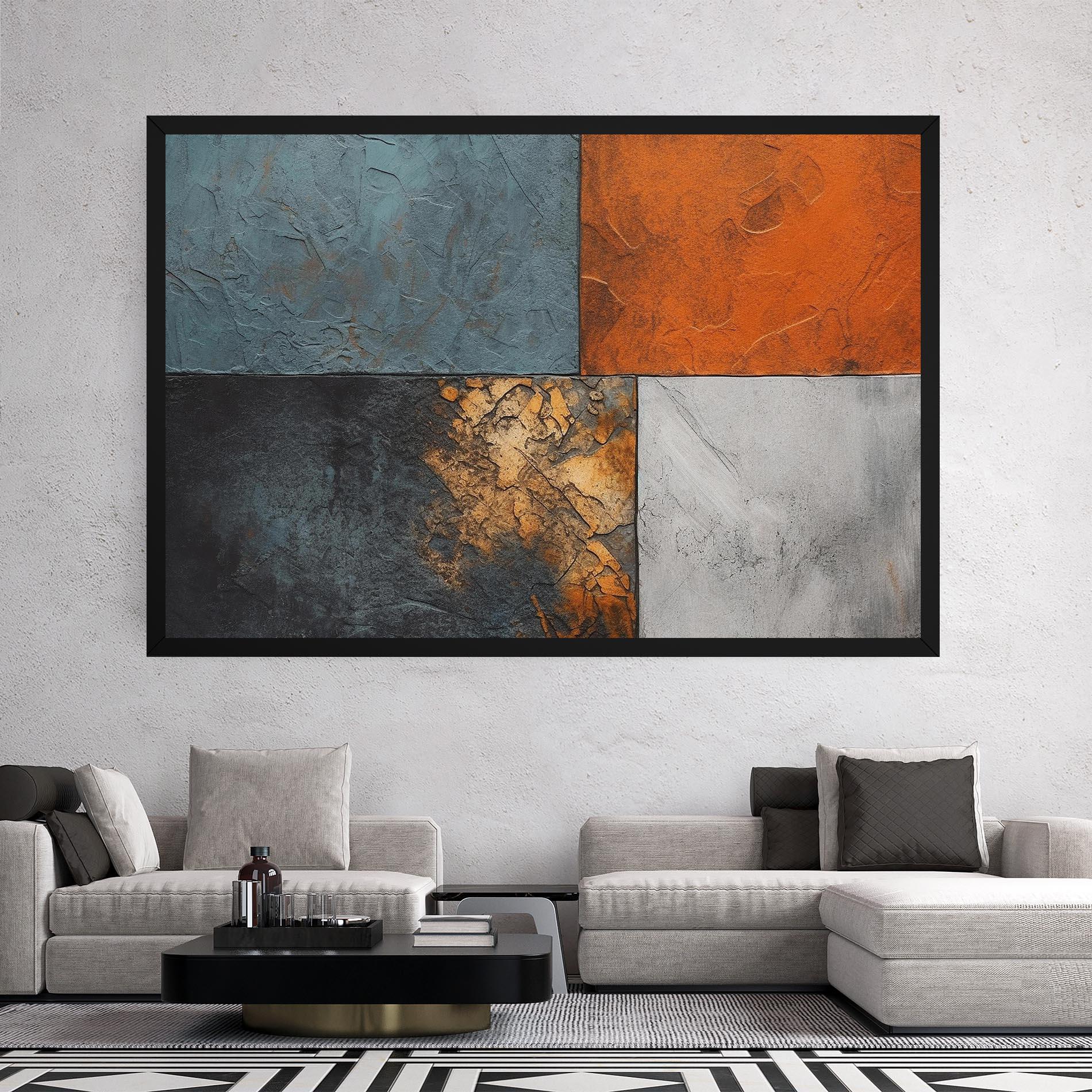 Vászonkép White Square With Gold mockup 2