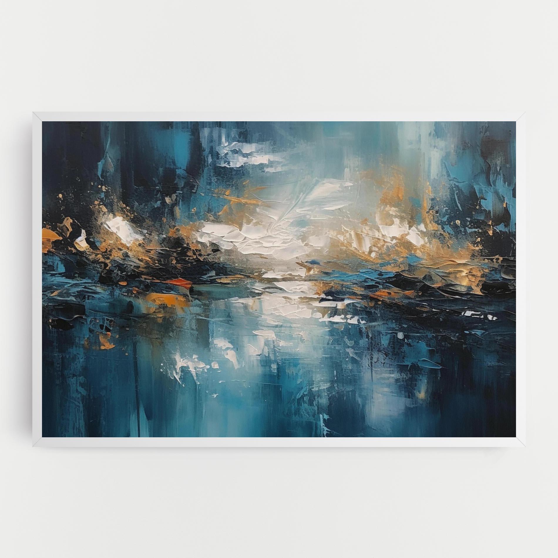 Vászonkép Abstract Blue Art mockup 0