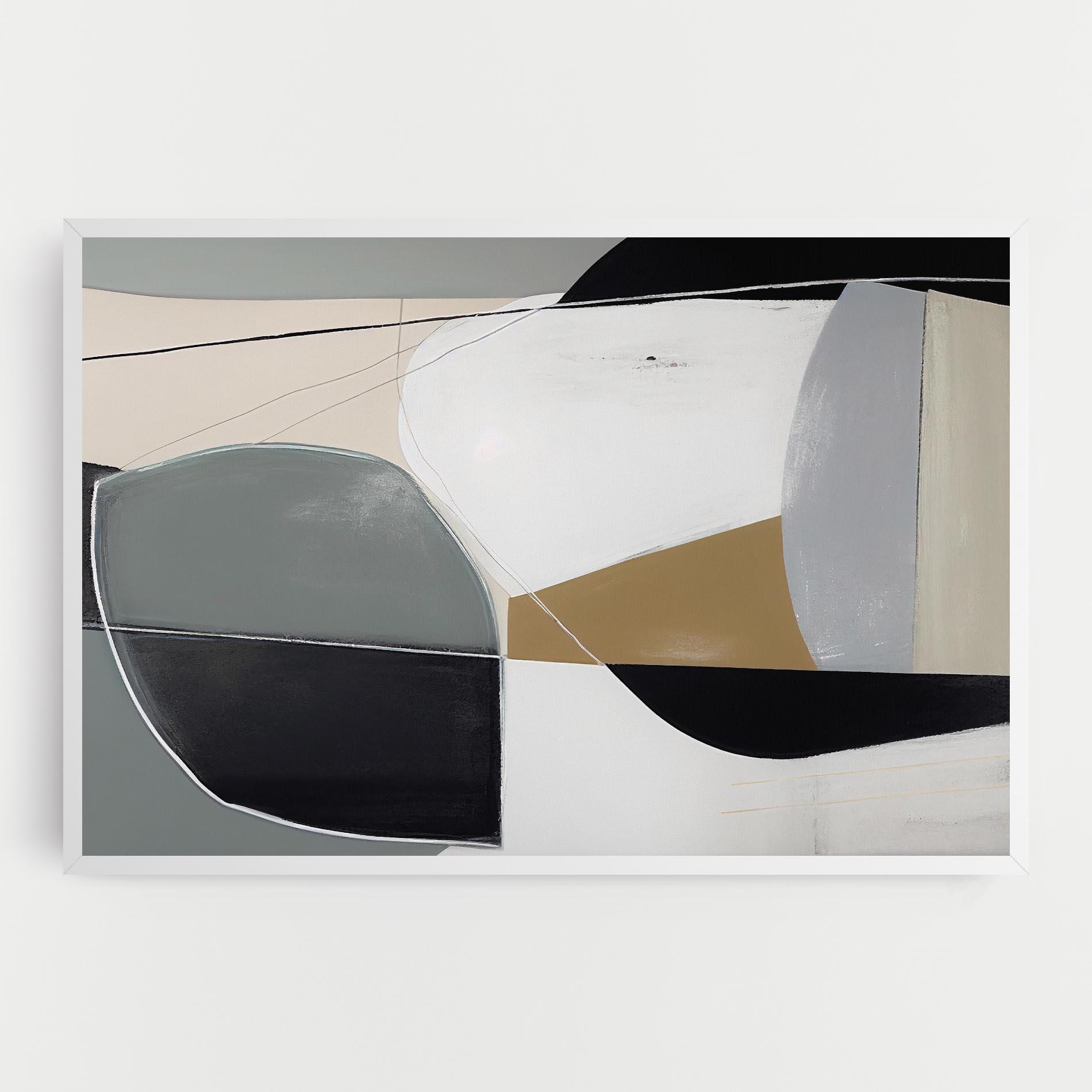 Vászonkép Black Grey Shape mockup 0