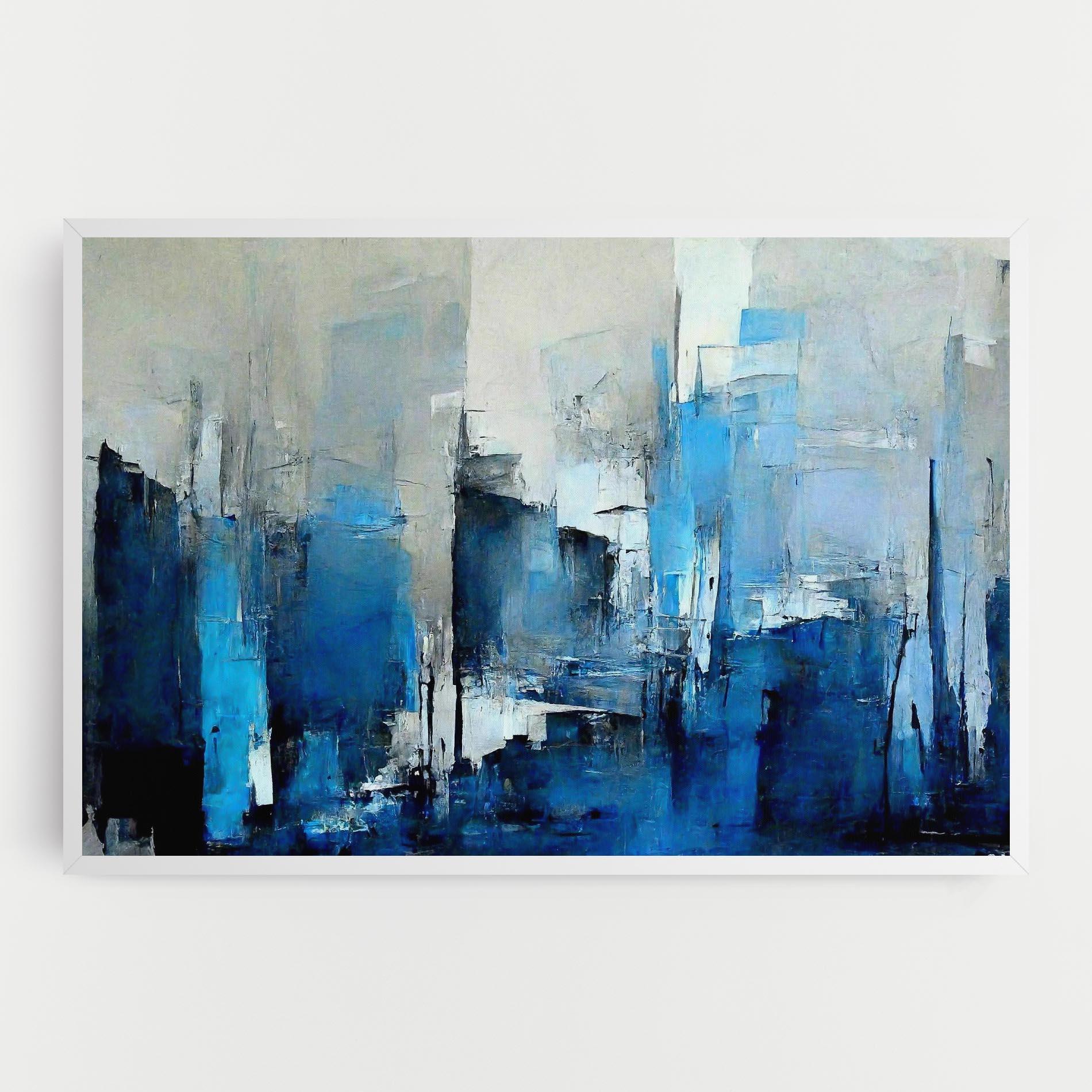 Vászonkép Blue Gray Color mockup 0