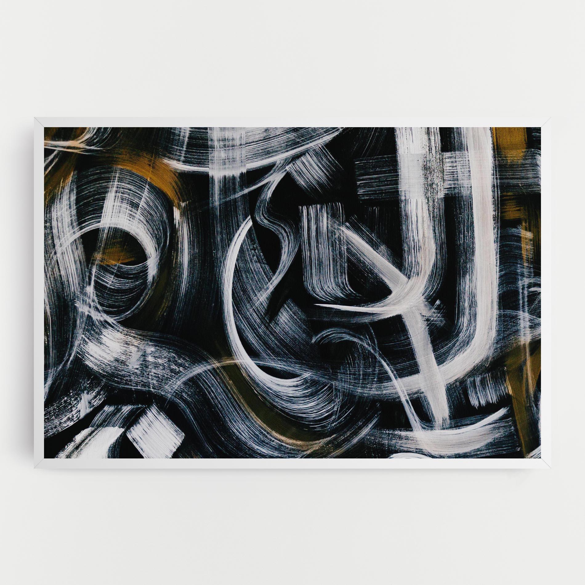 Vászonkép White Brush Lines mockup 0