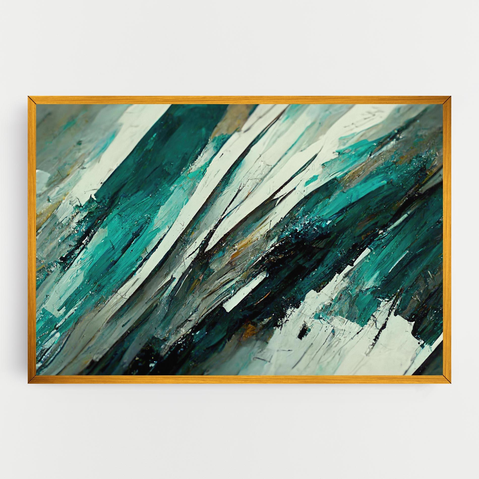 Vászonkép Abstract Green Artwork mockup 0