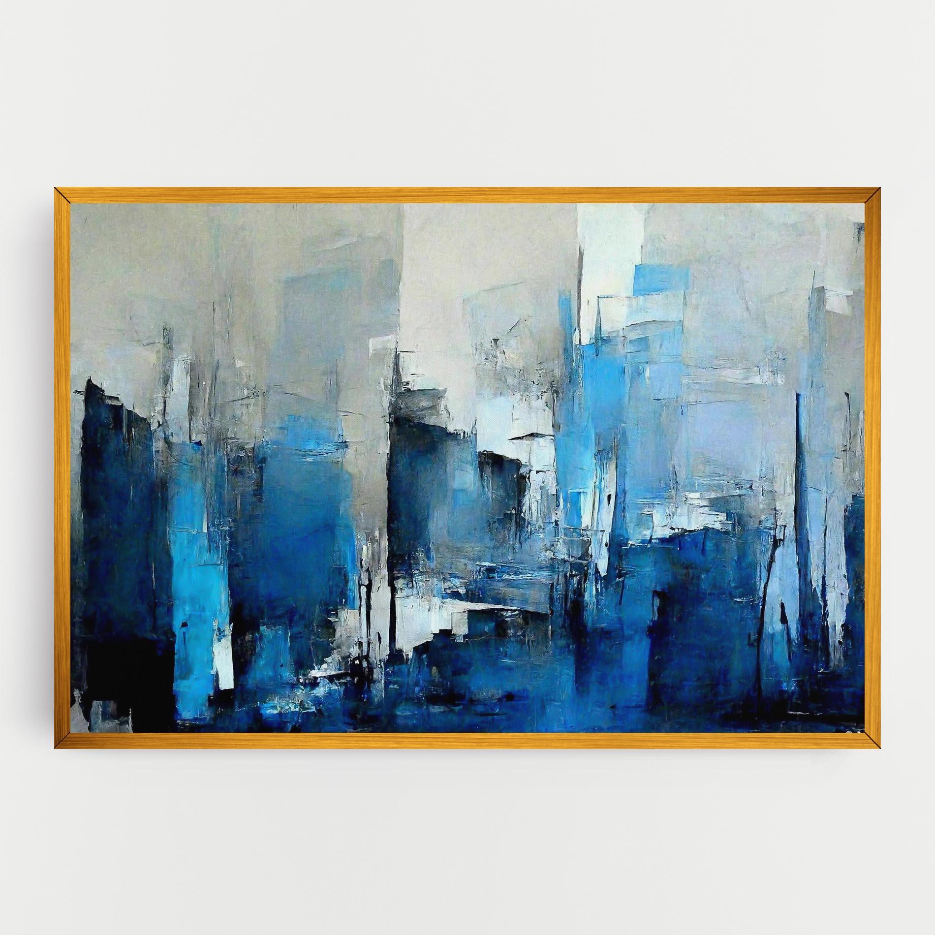 Vászonkép Blue Gray Color mockup 0