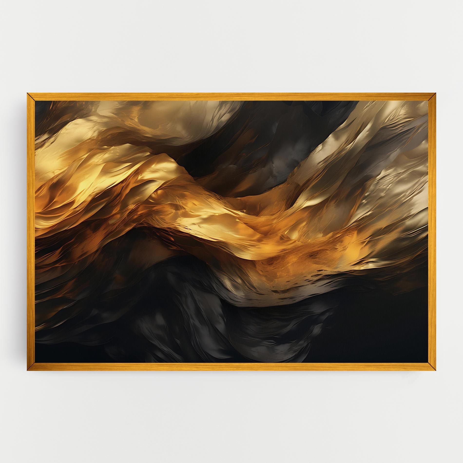 Golden Waves With Black mockup 0