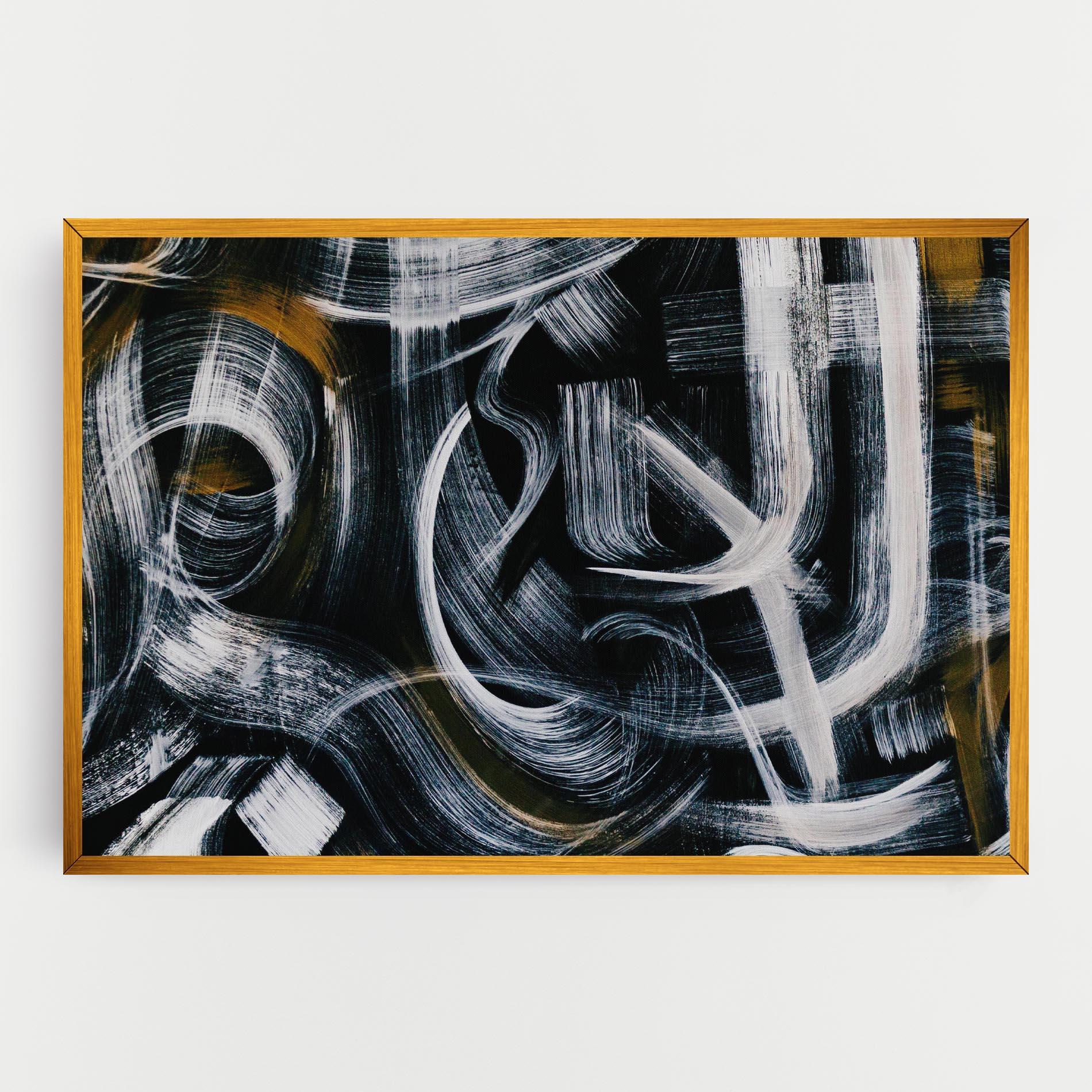 Vászonkép White Brush Lines mockup 0