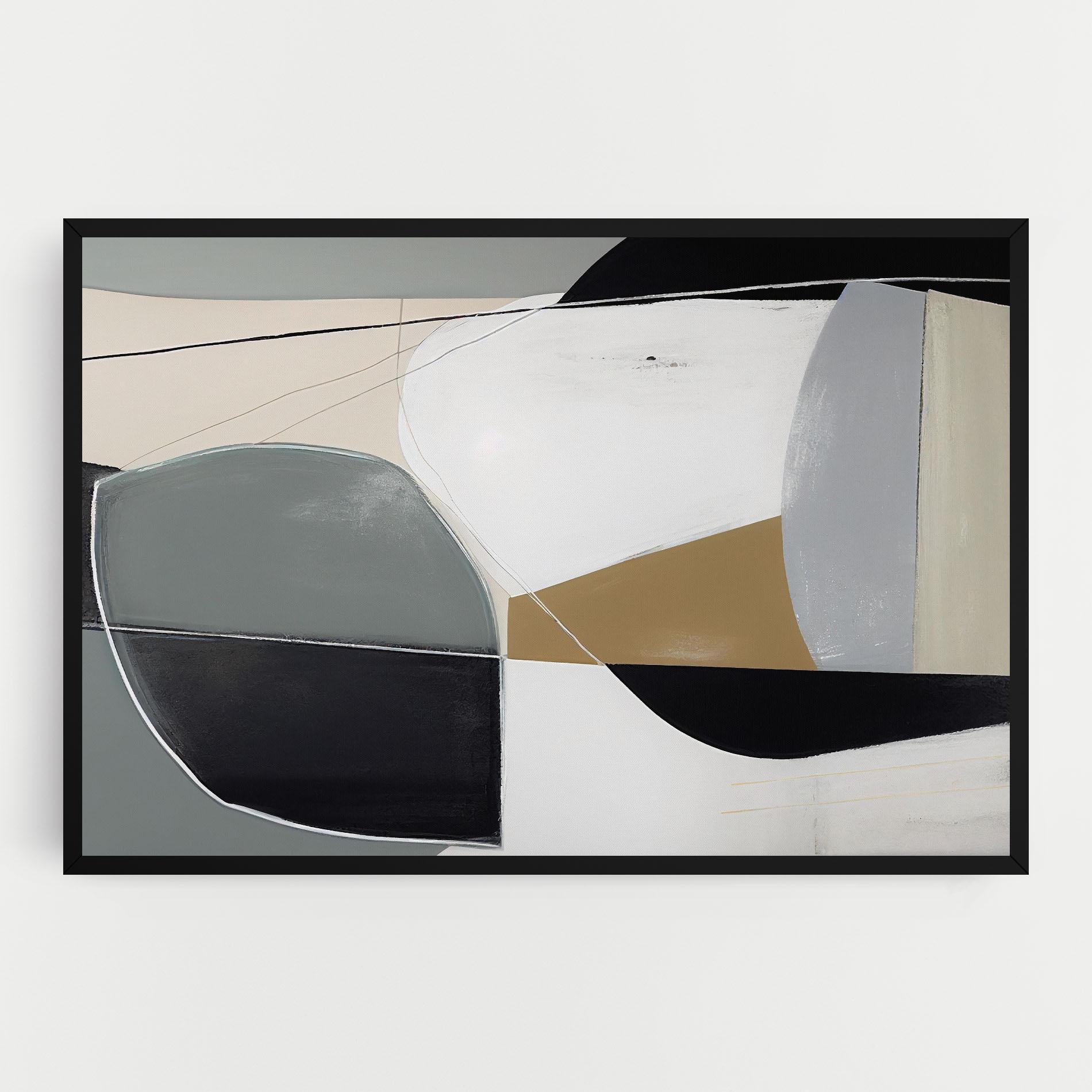 Vászonkép Black Grey Shape mockup 0